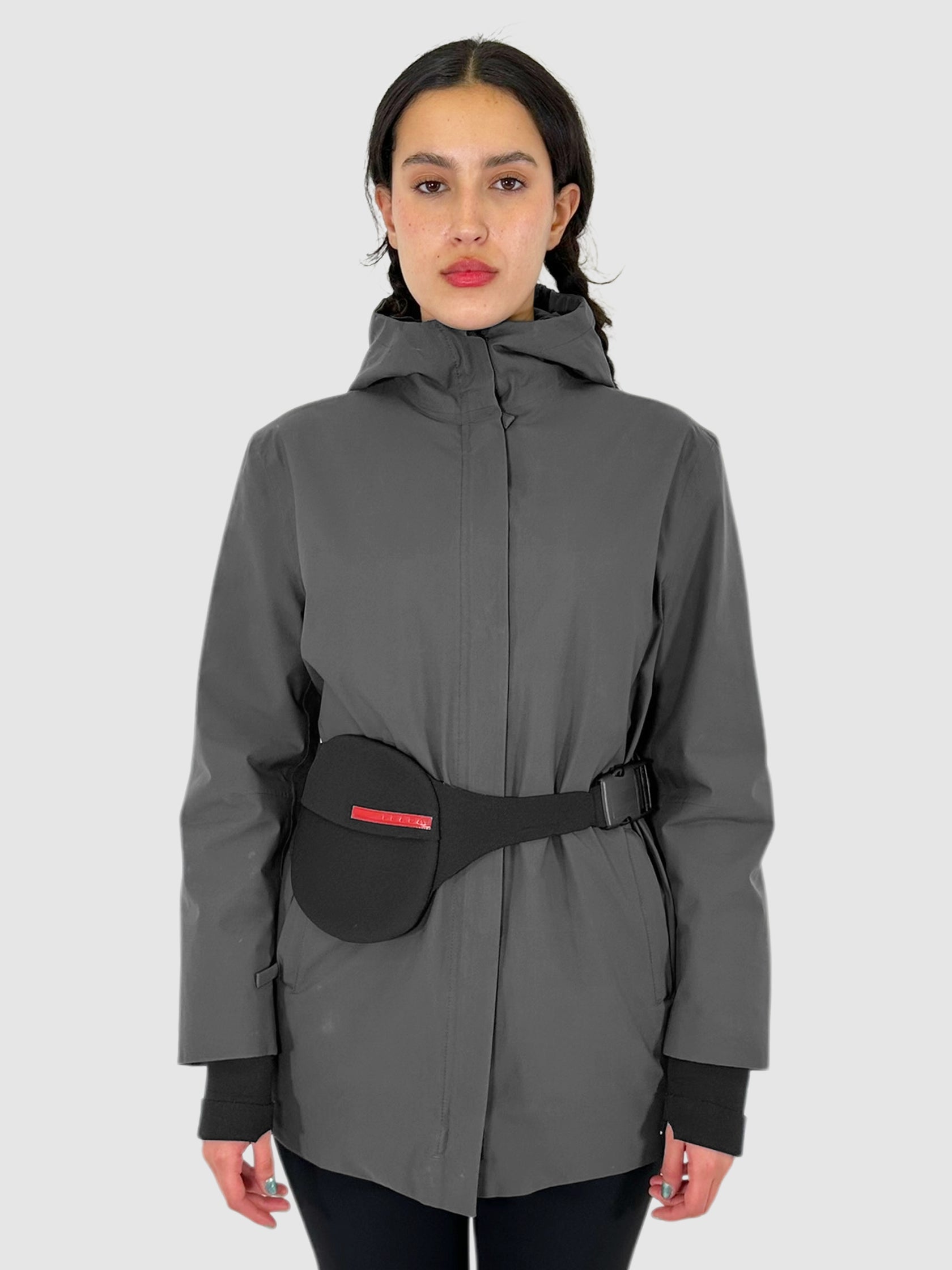 Zip-Up Jacket with Belt Bag - Size 42