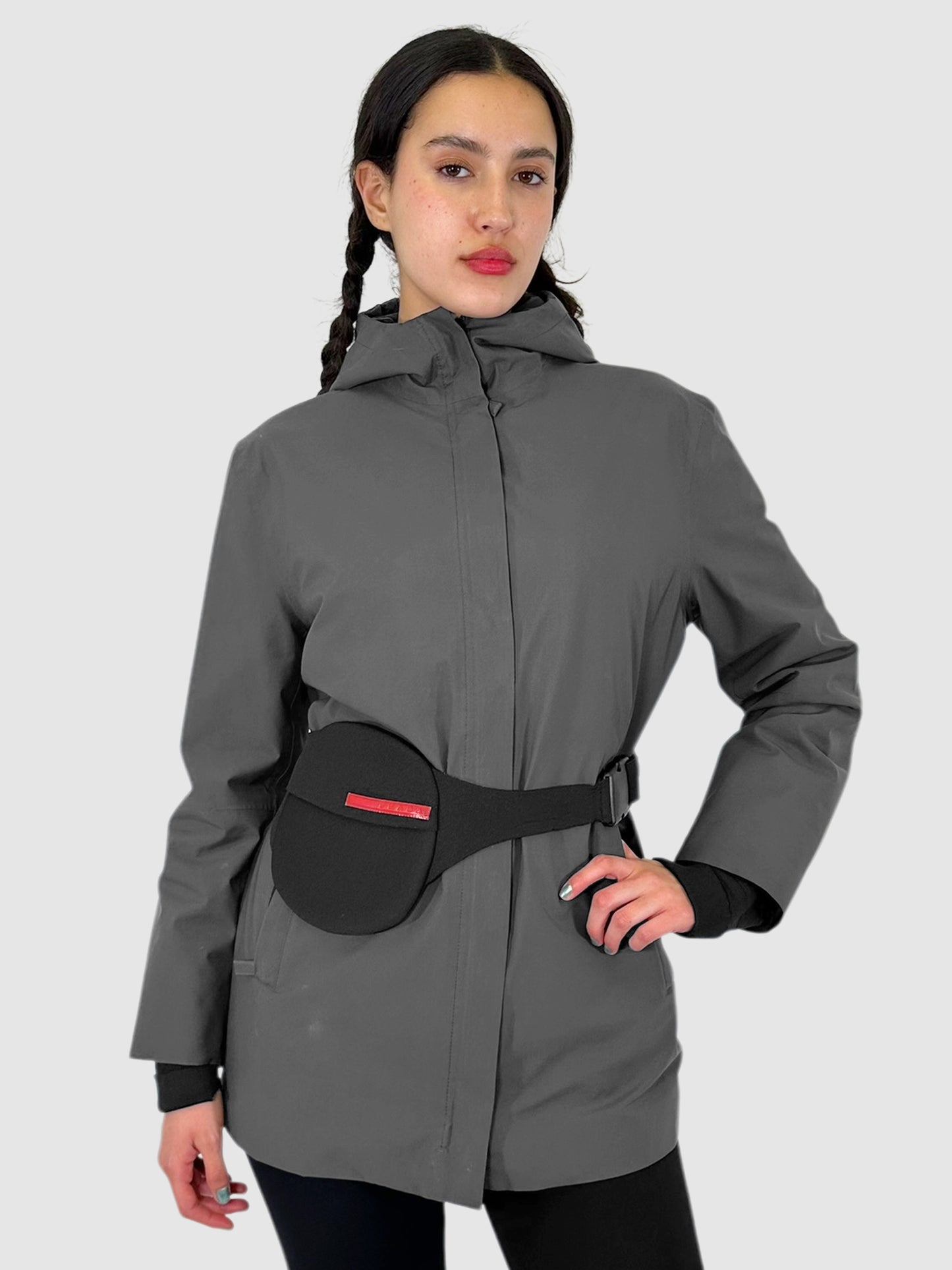 Zip-Up Jacket with Belt Bag - Size 42