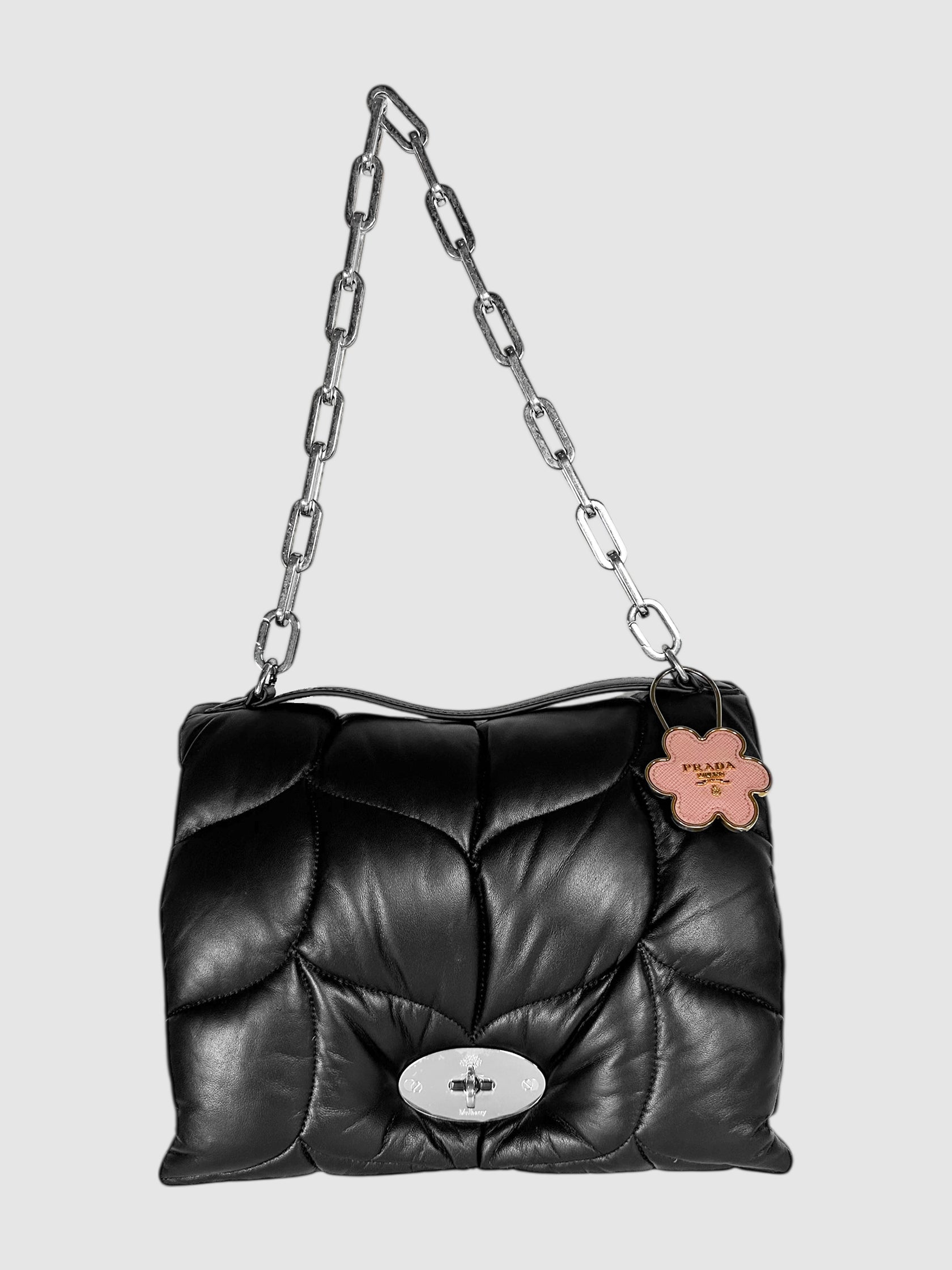 Prada Pink Flower Keychain Luxury Designer Resale Consignment Toronto Secondhand