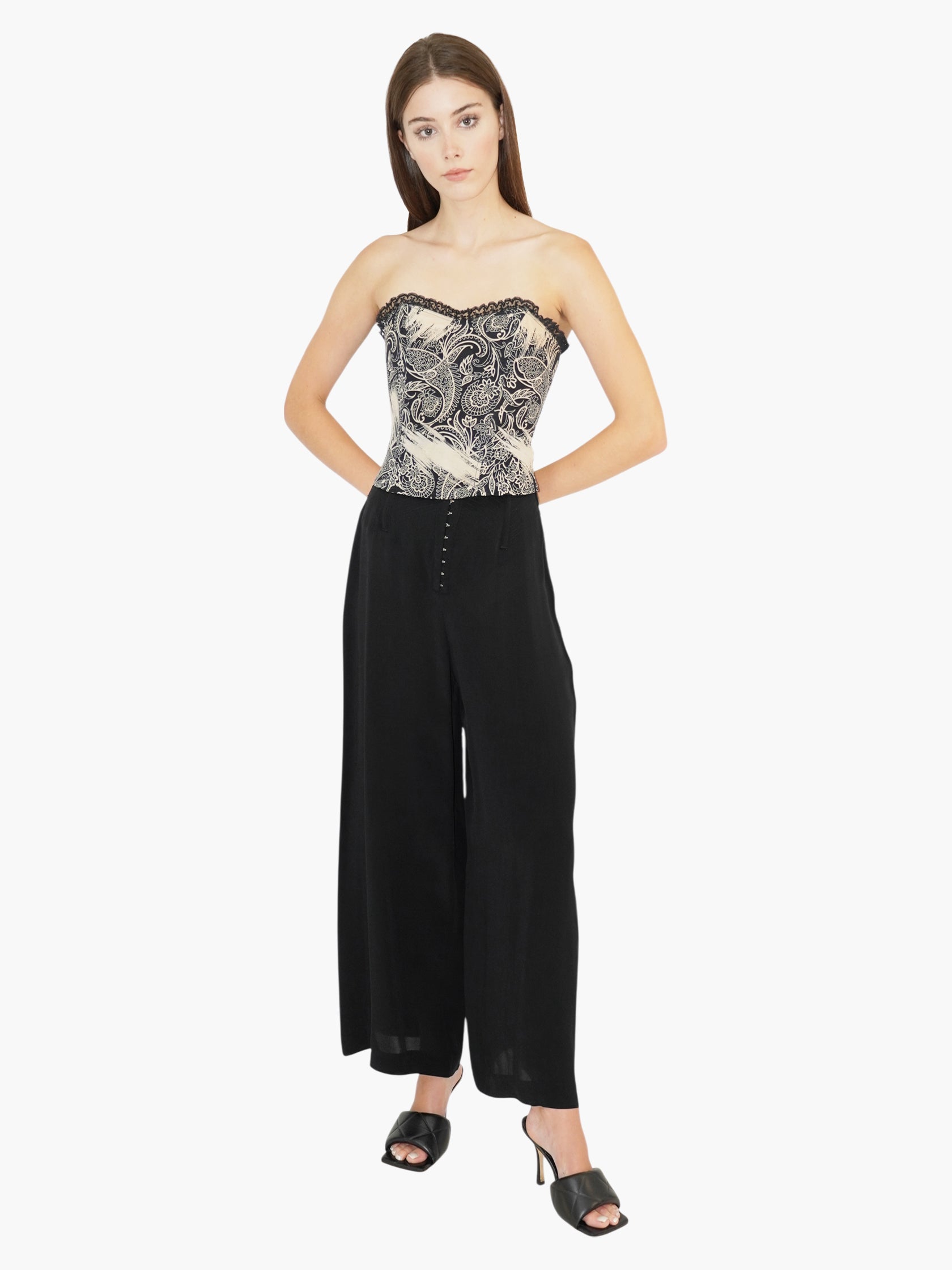 Silk Paisley Bustier