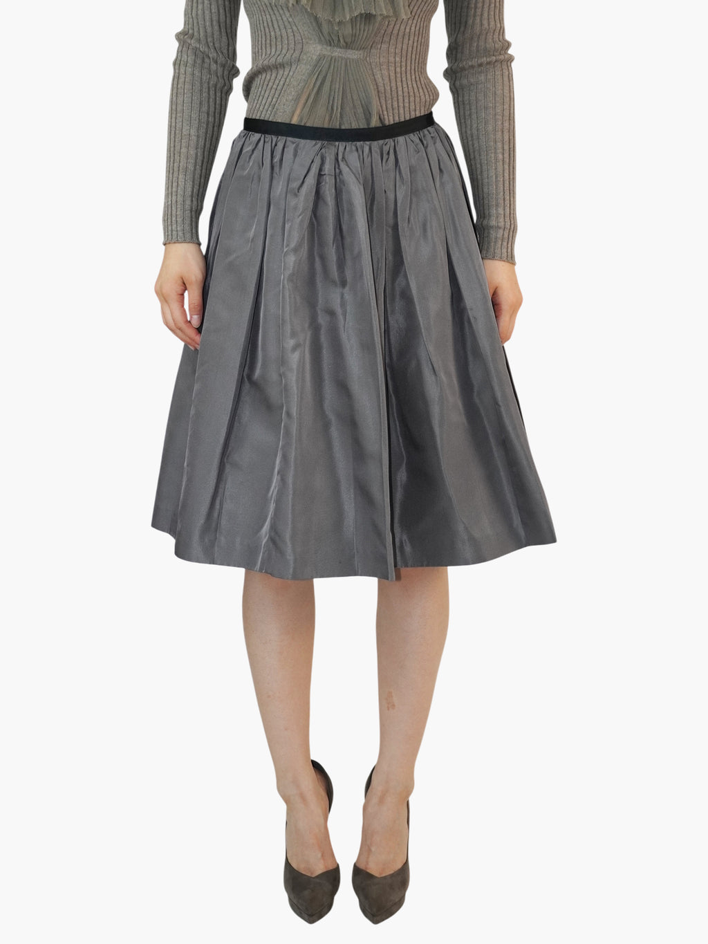 Silk Pleated Skirt