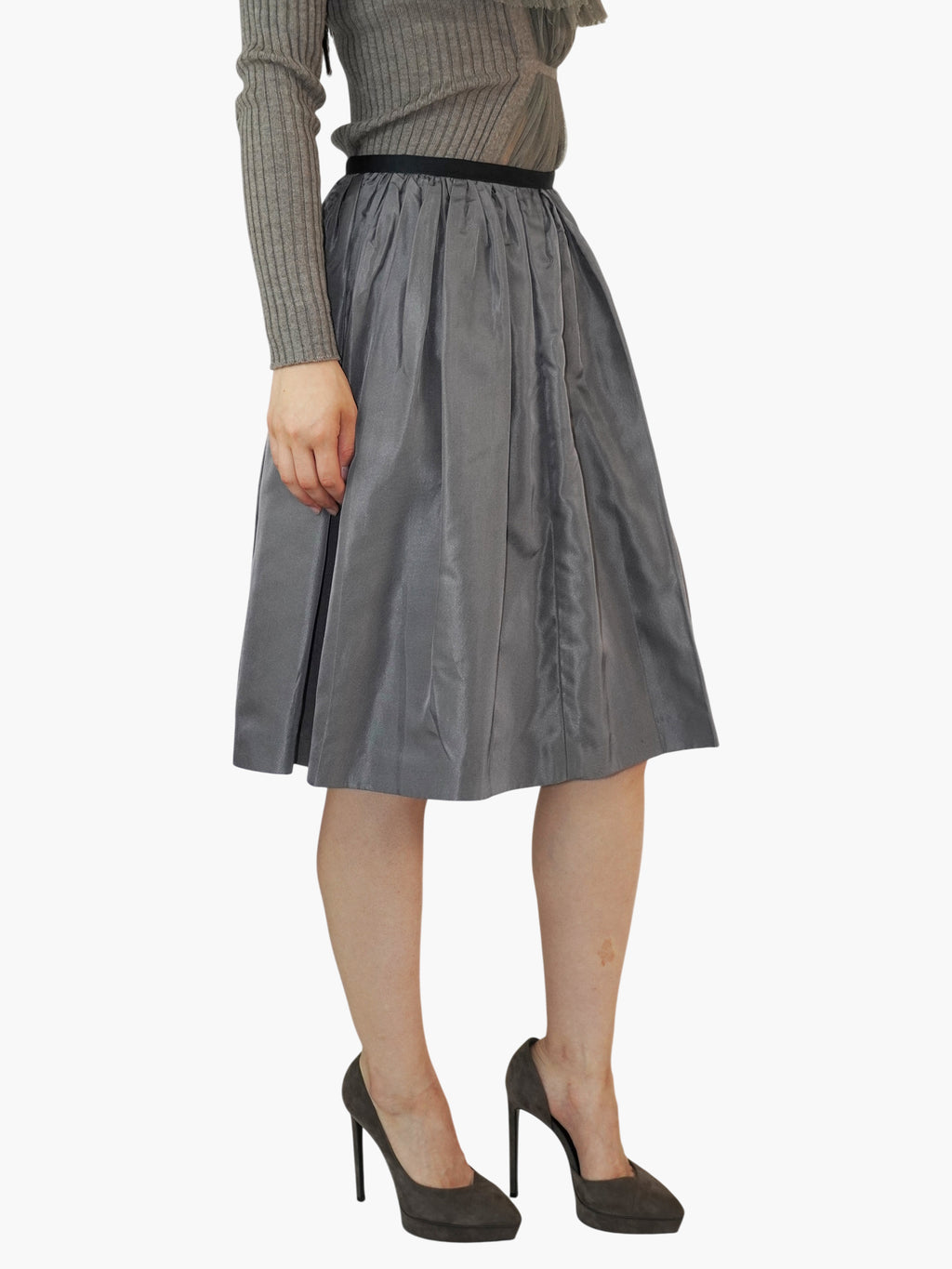 Silk Pleated Skirt