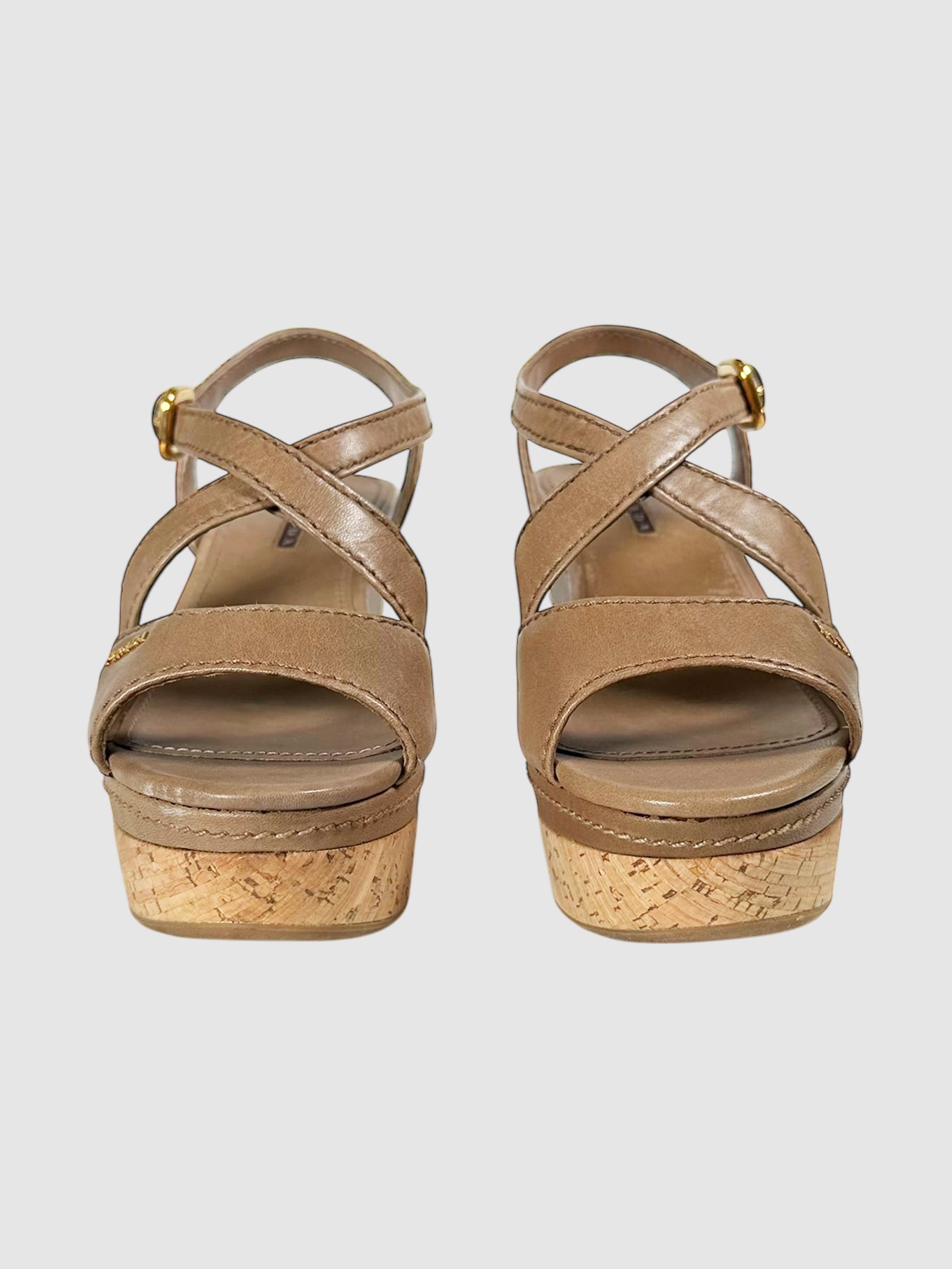 Strappy Leather Wedges