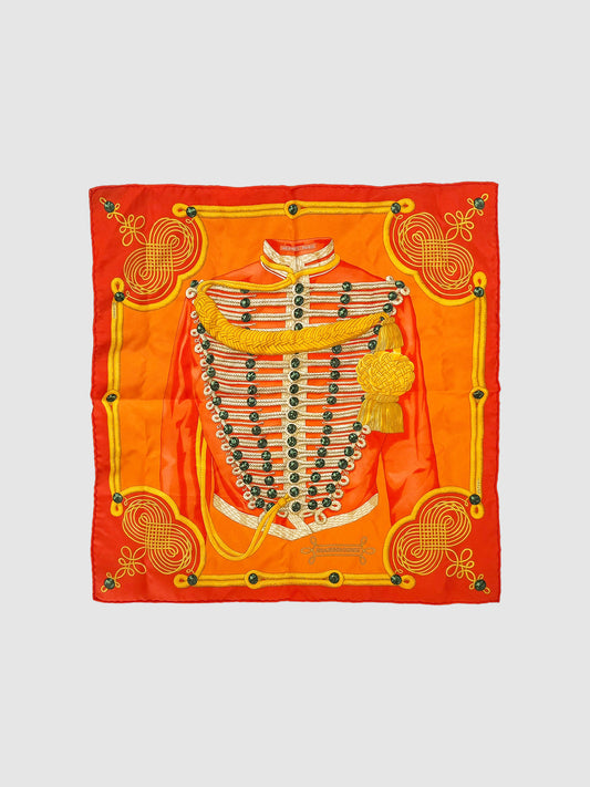 Hermès Brandebourgs Silk Pocket Square Caty Latham Secondhand Vintage Consignment