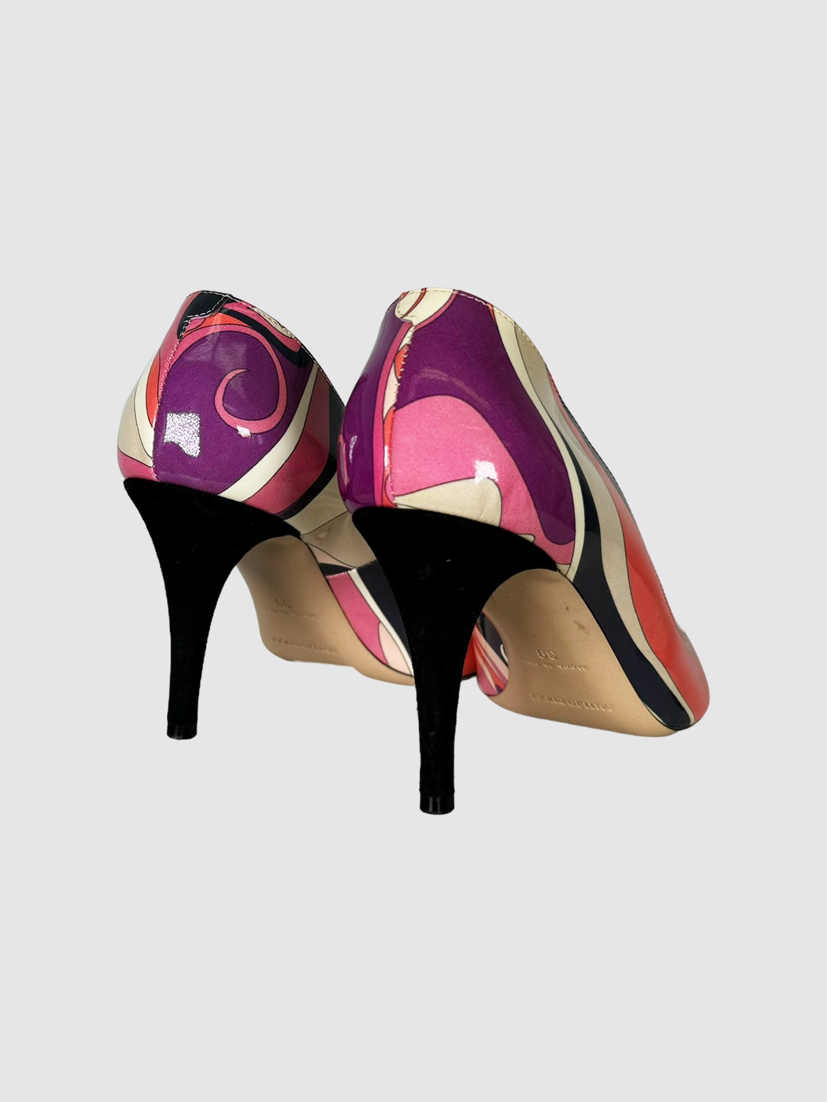 Abstract Print Pumps - Size 39