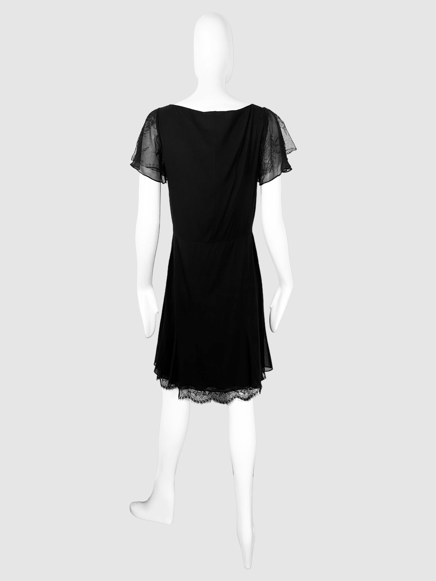 Lace Detailing Mini Dress - Size 8