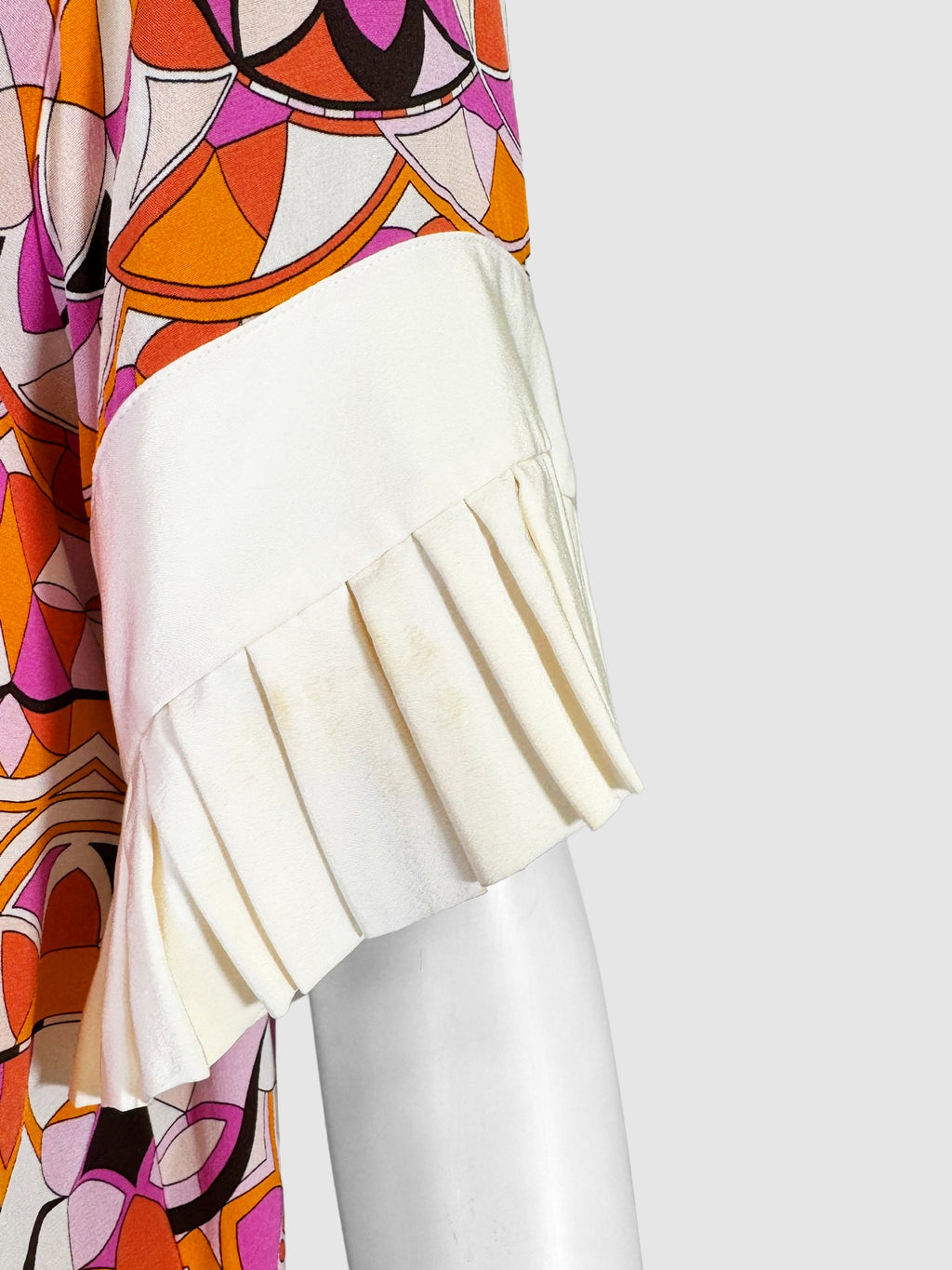 Printed 2-Piece Ruffle Sleeve Set - Size M