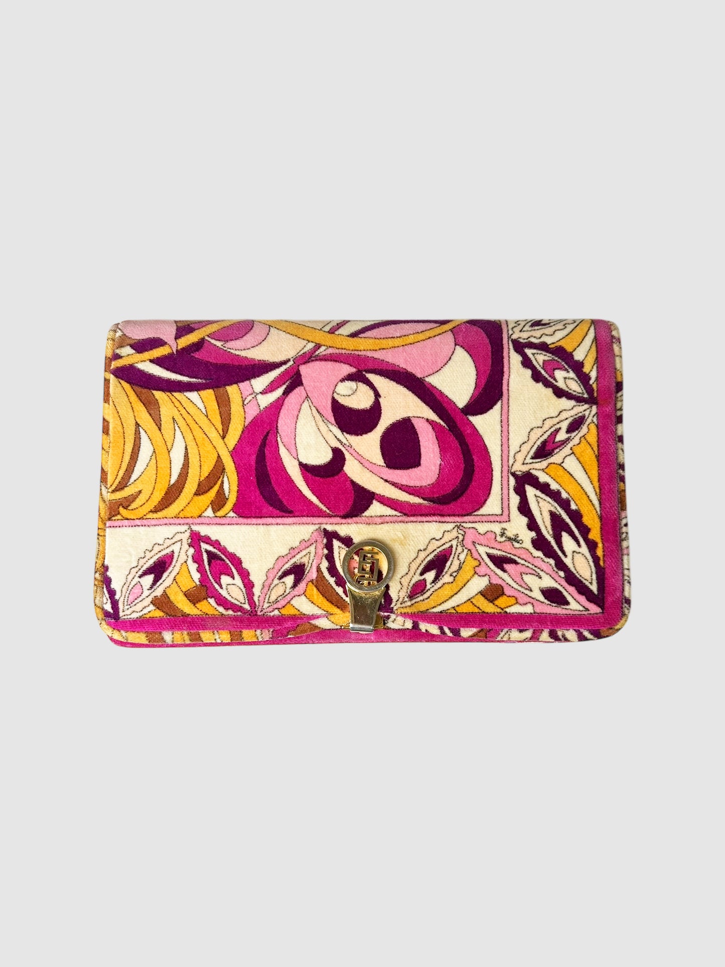 Velvet Patterned Clutch