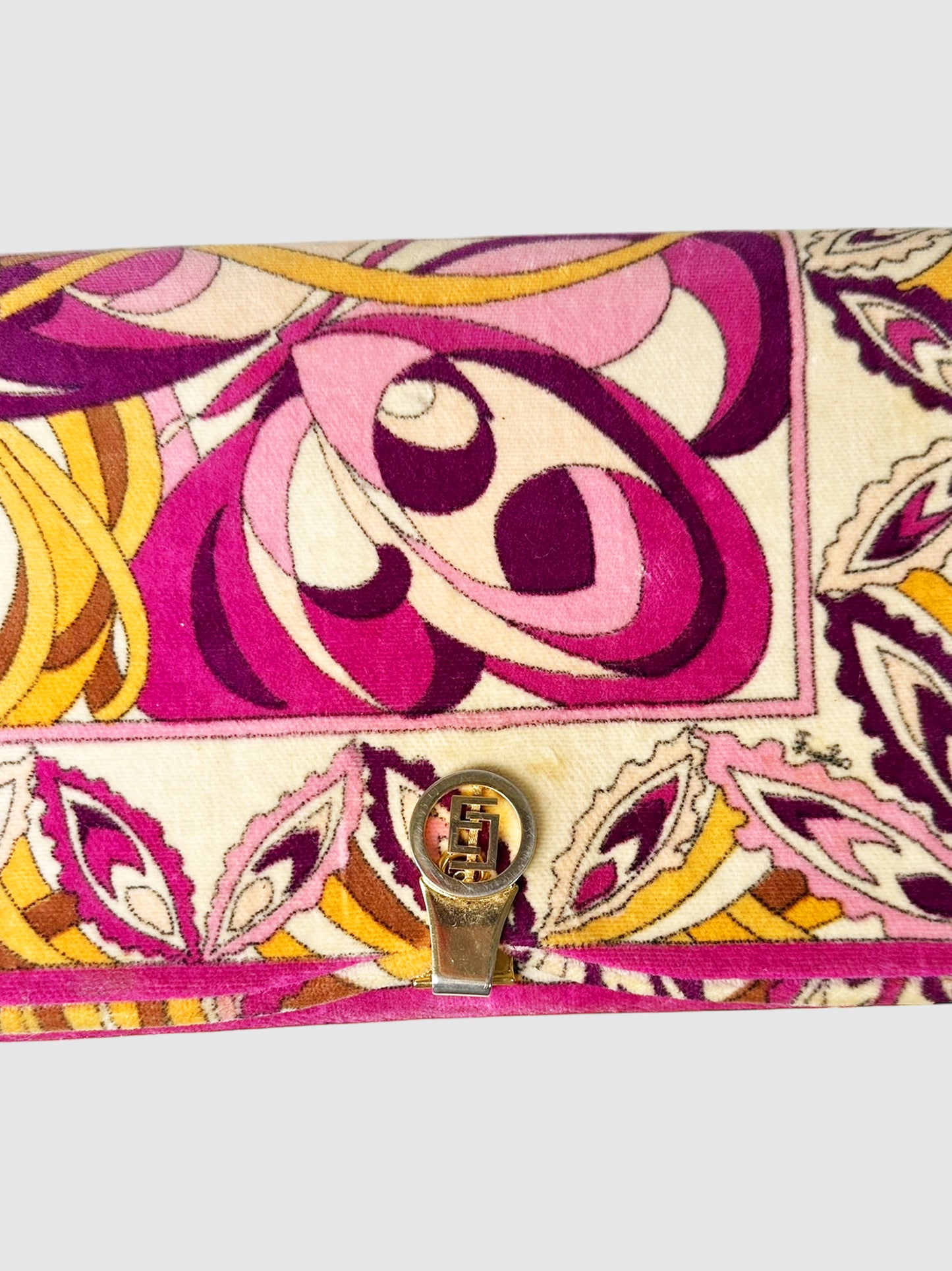 Velvet Patterned Clutch