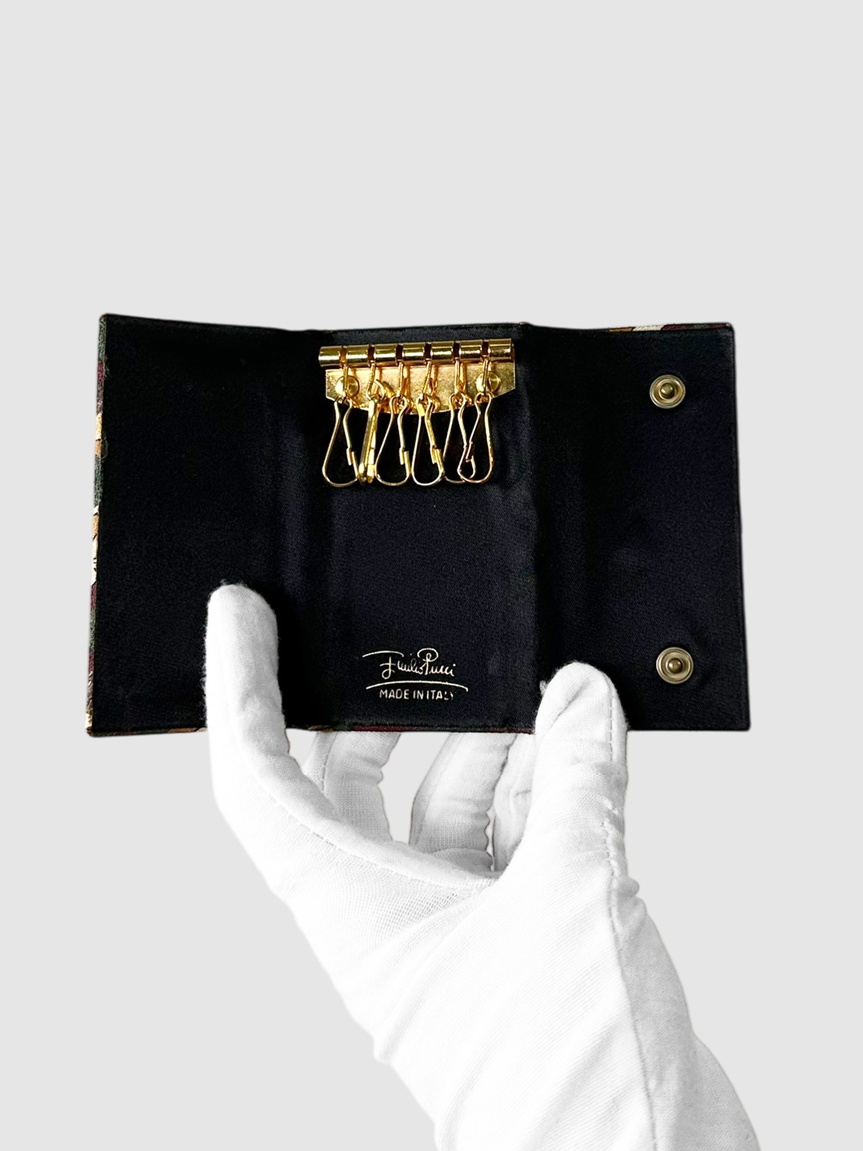 Patterned Bifold Snap Key Holder