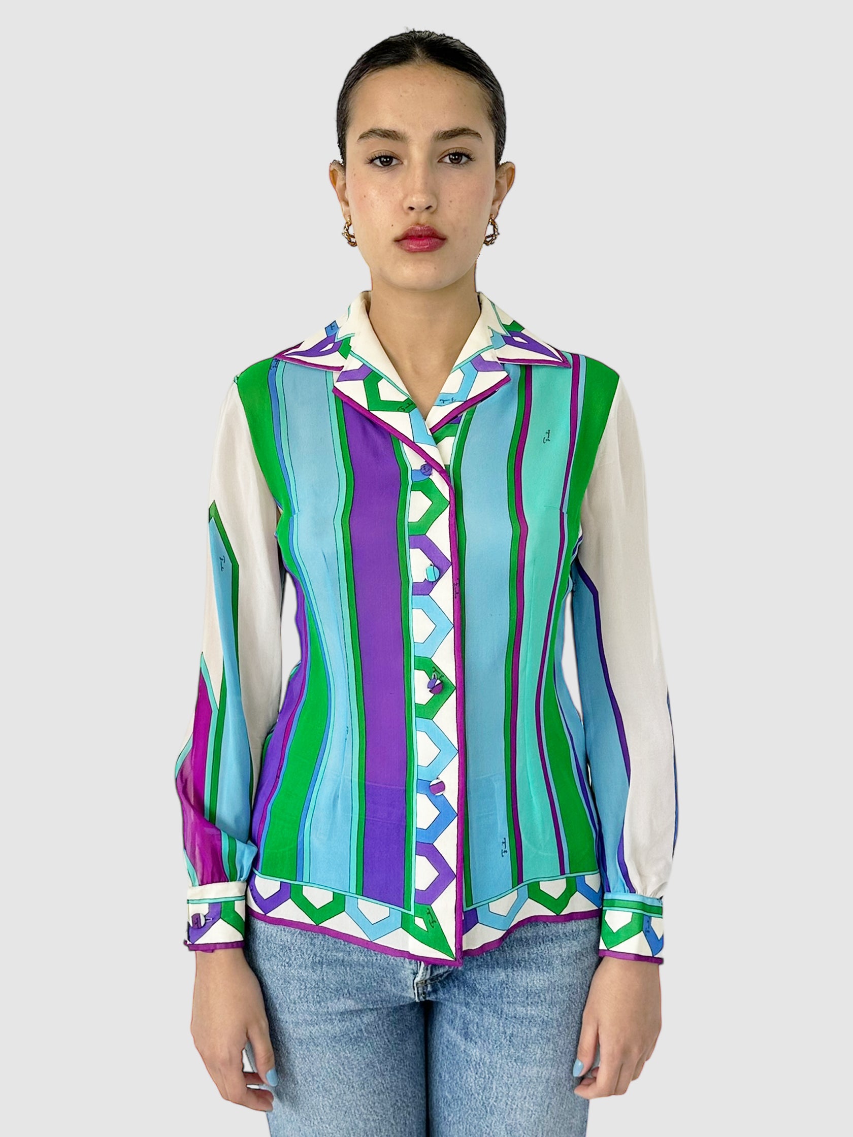 Silk Patterned Top