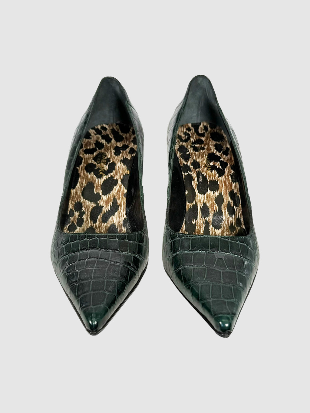 Croc Embossed Leather Pumps - Size 40