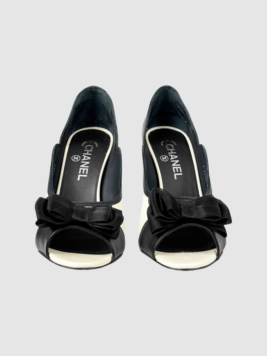 Two-Tone Leather Pumps