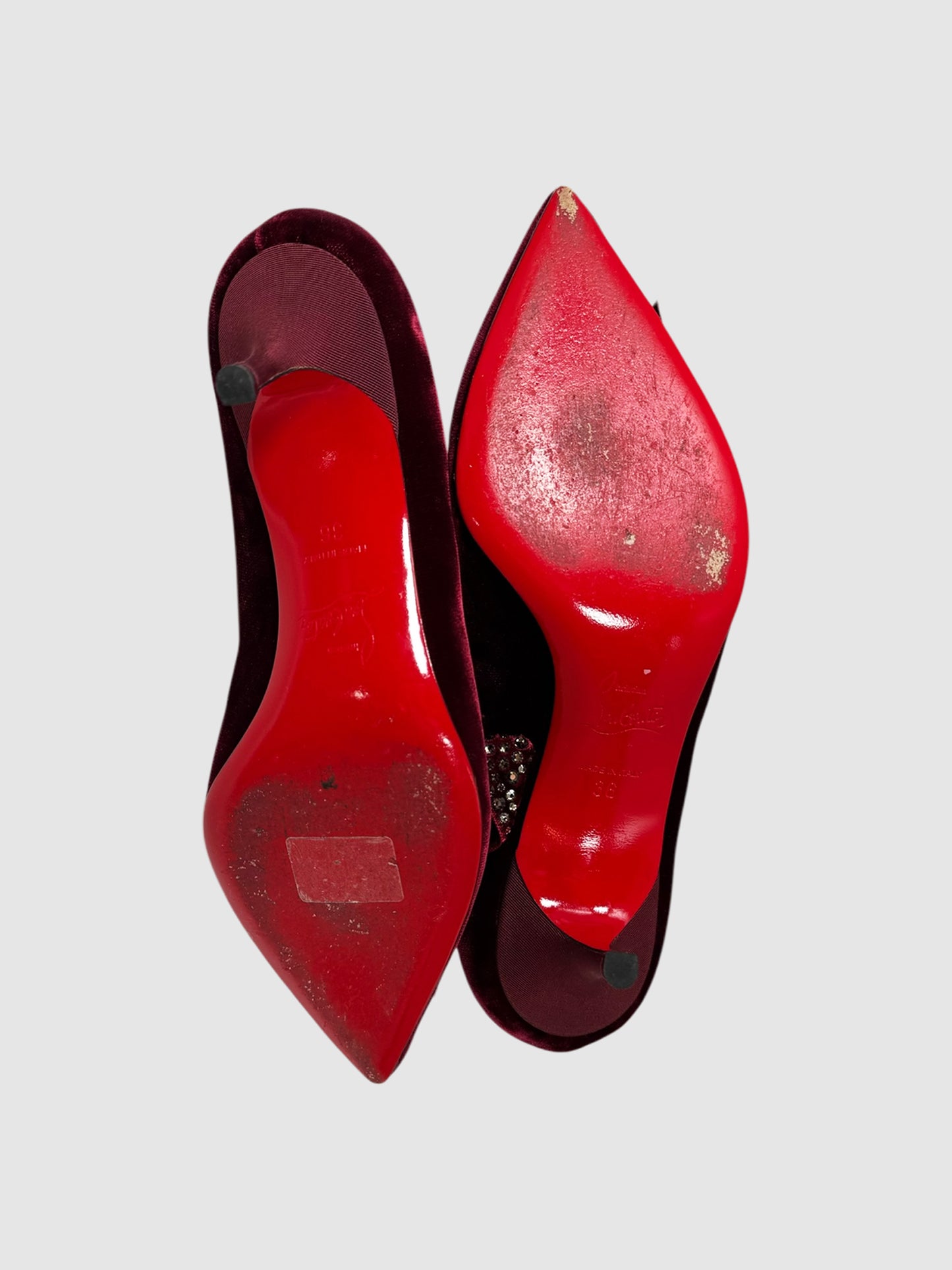 Madame Menule 55 Velvet Pumps - Size 36