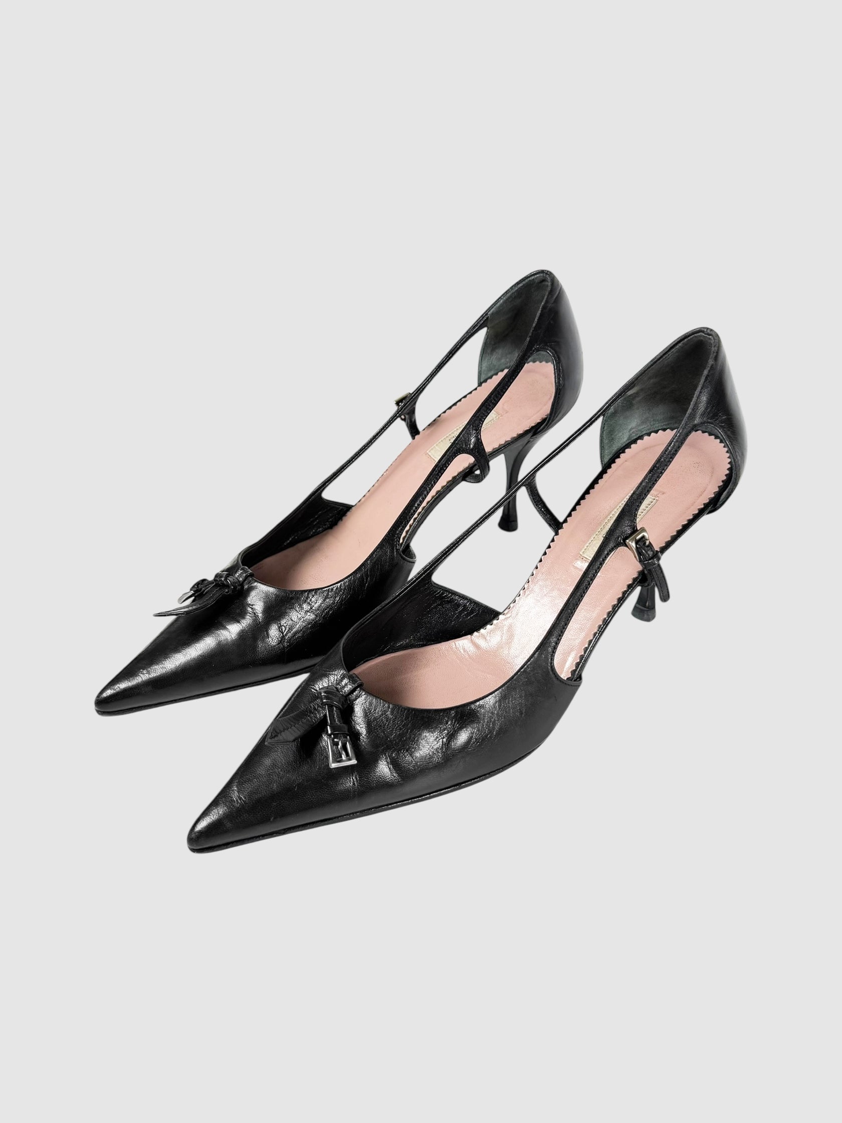 Cutout Leather Pumps