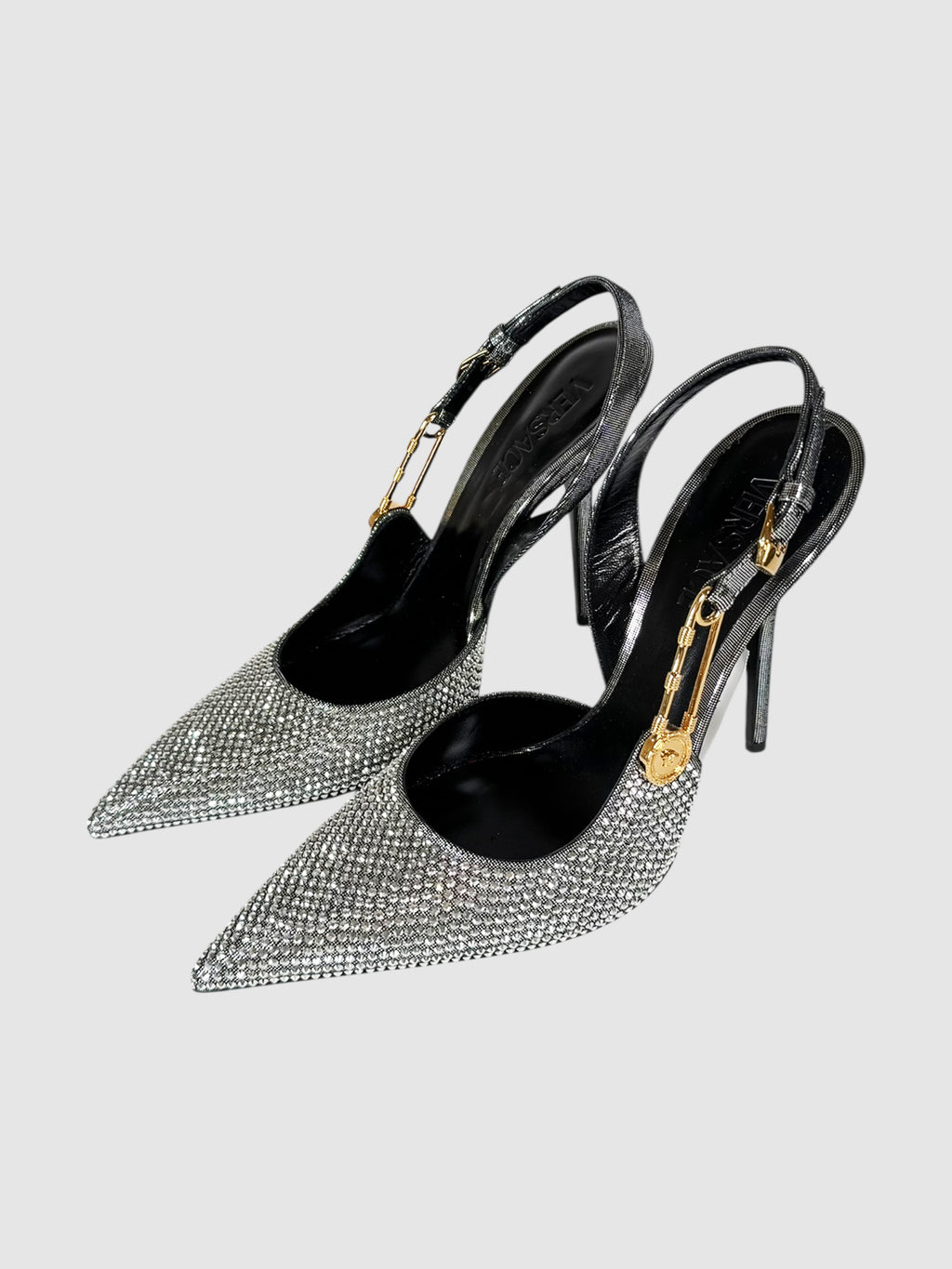 Crystal Slingback Pumps