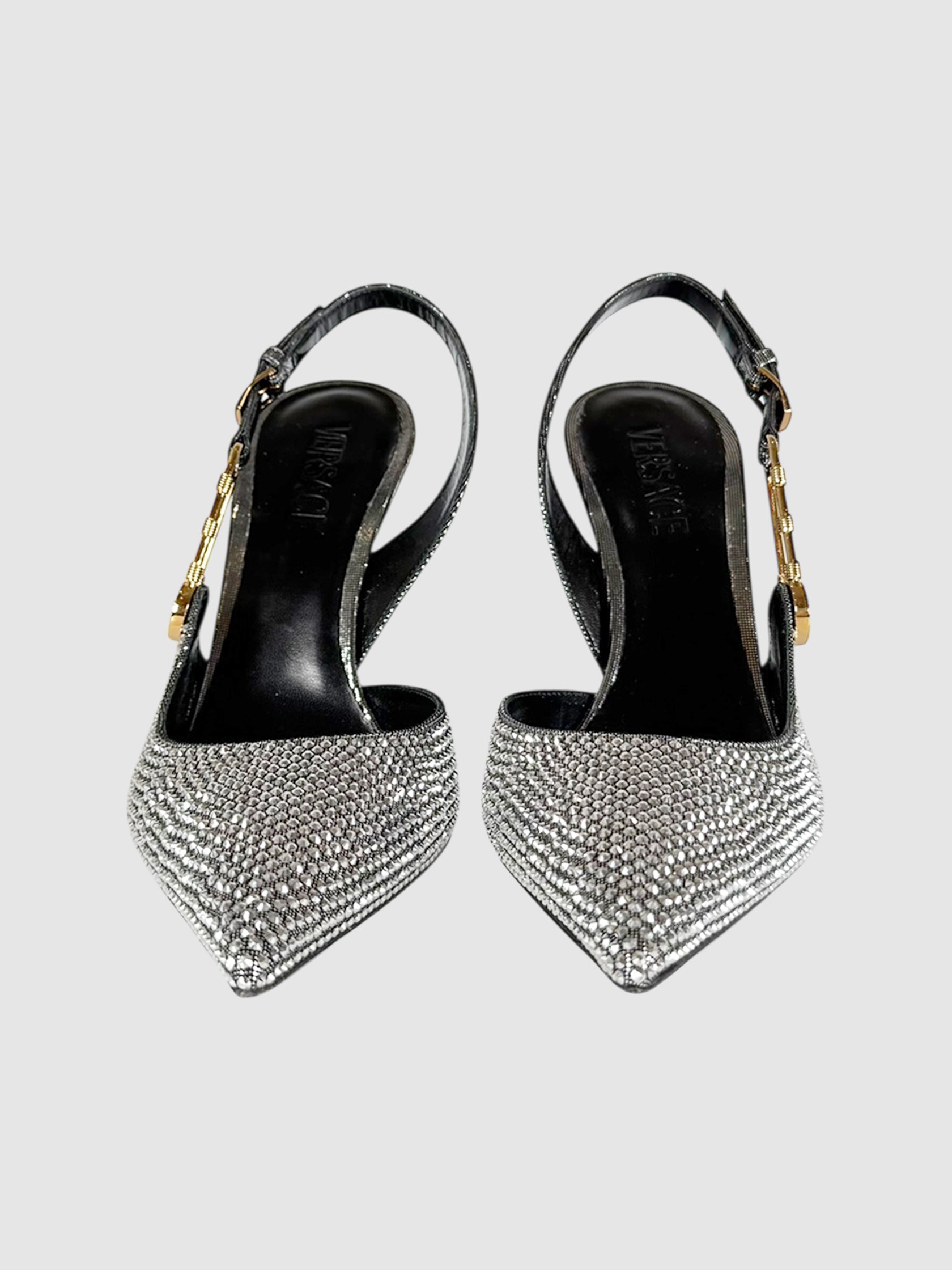 Crystal Slingback Pumps