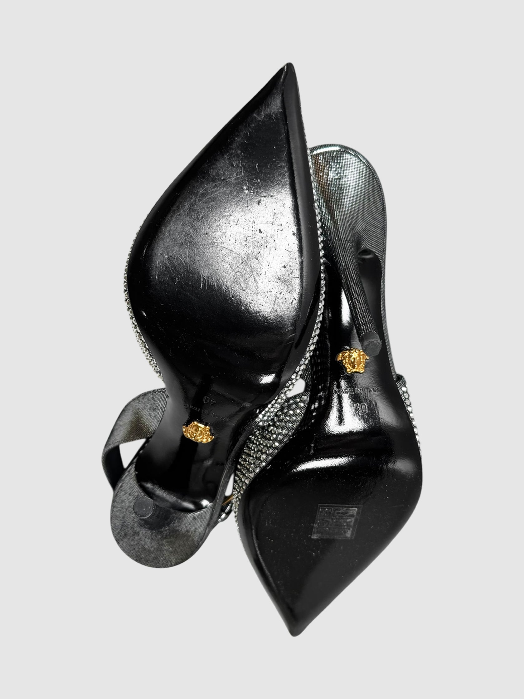 Crystal Slingback Pumps