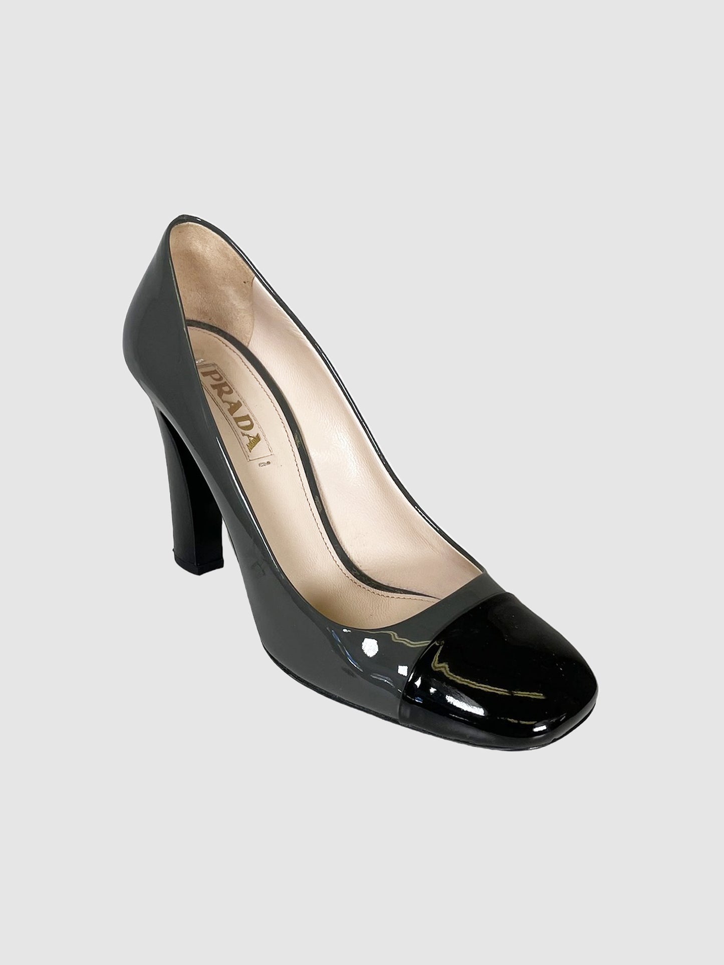 Prada Patent Leather Two-Tone Pumps - Size 39