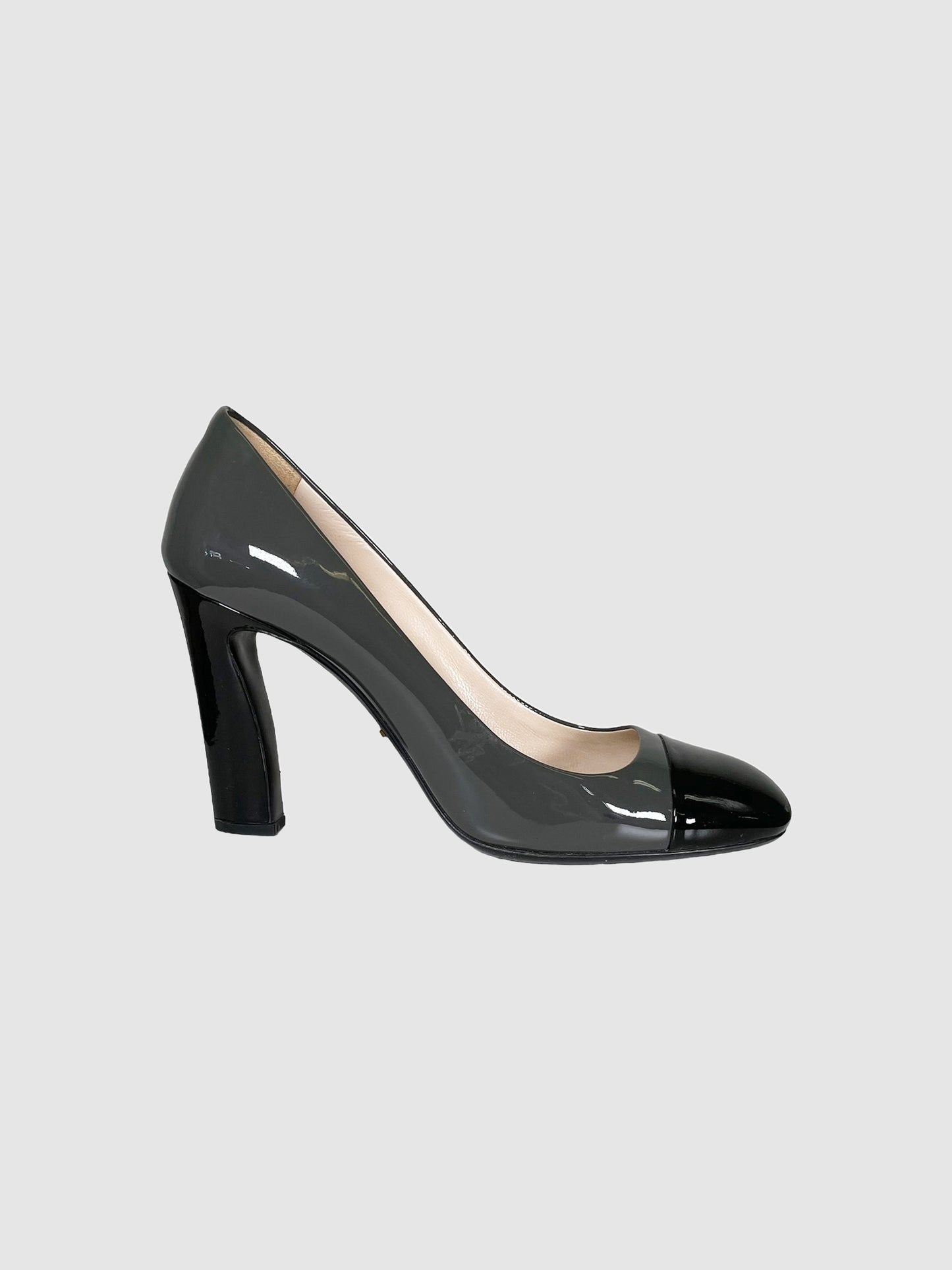 Prada Patent Leather Two-Tone Pumps - Size 39