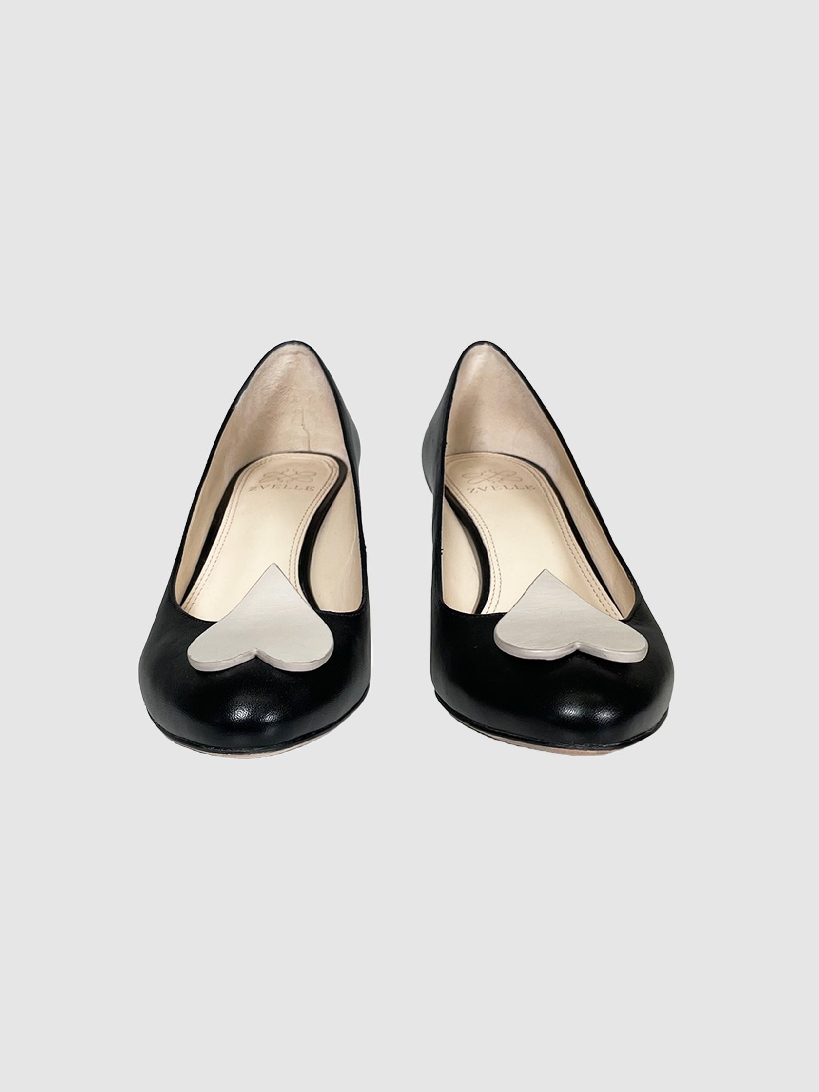 Leather Pumps with Heart - Size 37.5