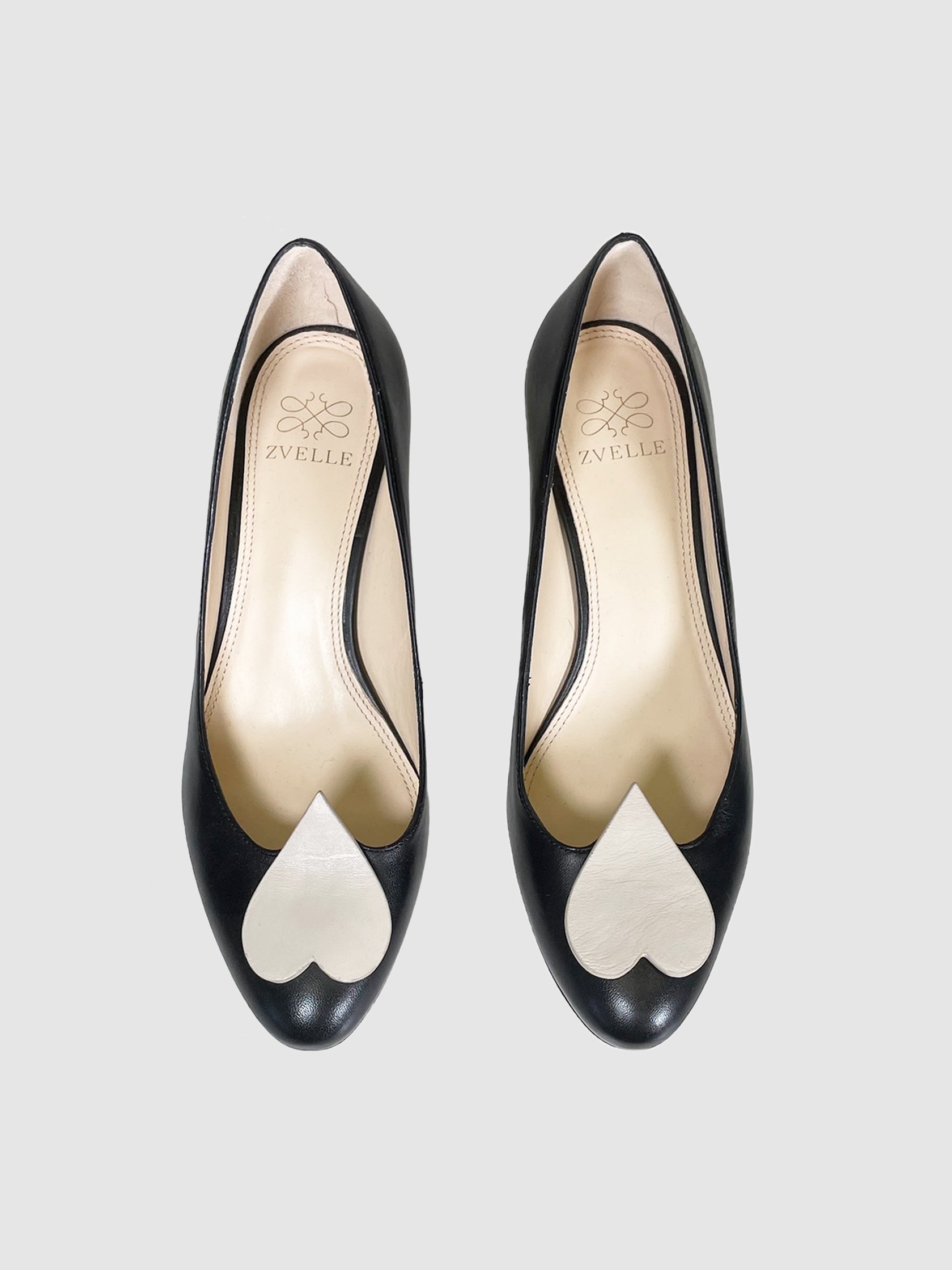 Leather Pumps with Heart - Size 37.5