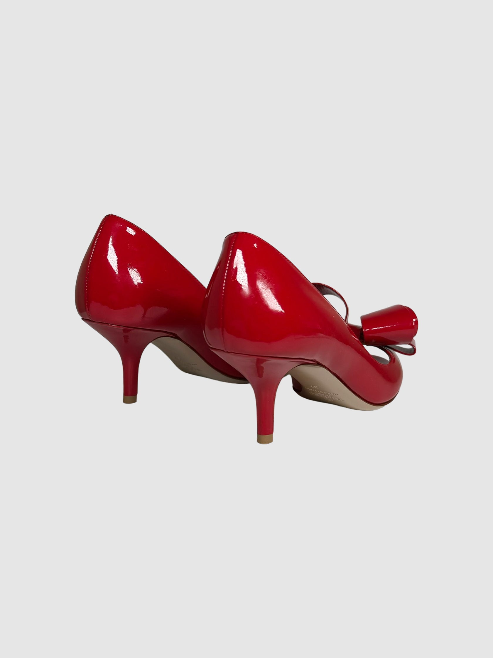 Patent Leather Bow Pumps - Size 37