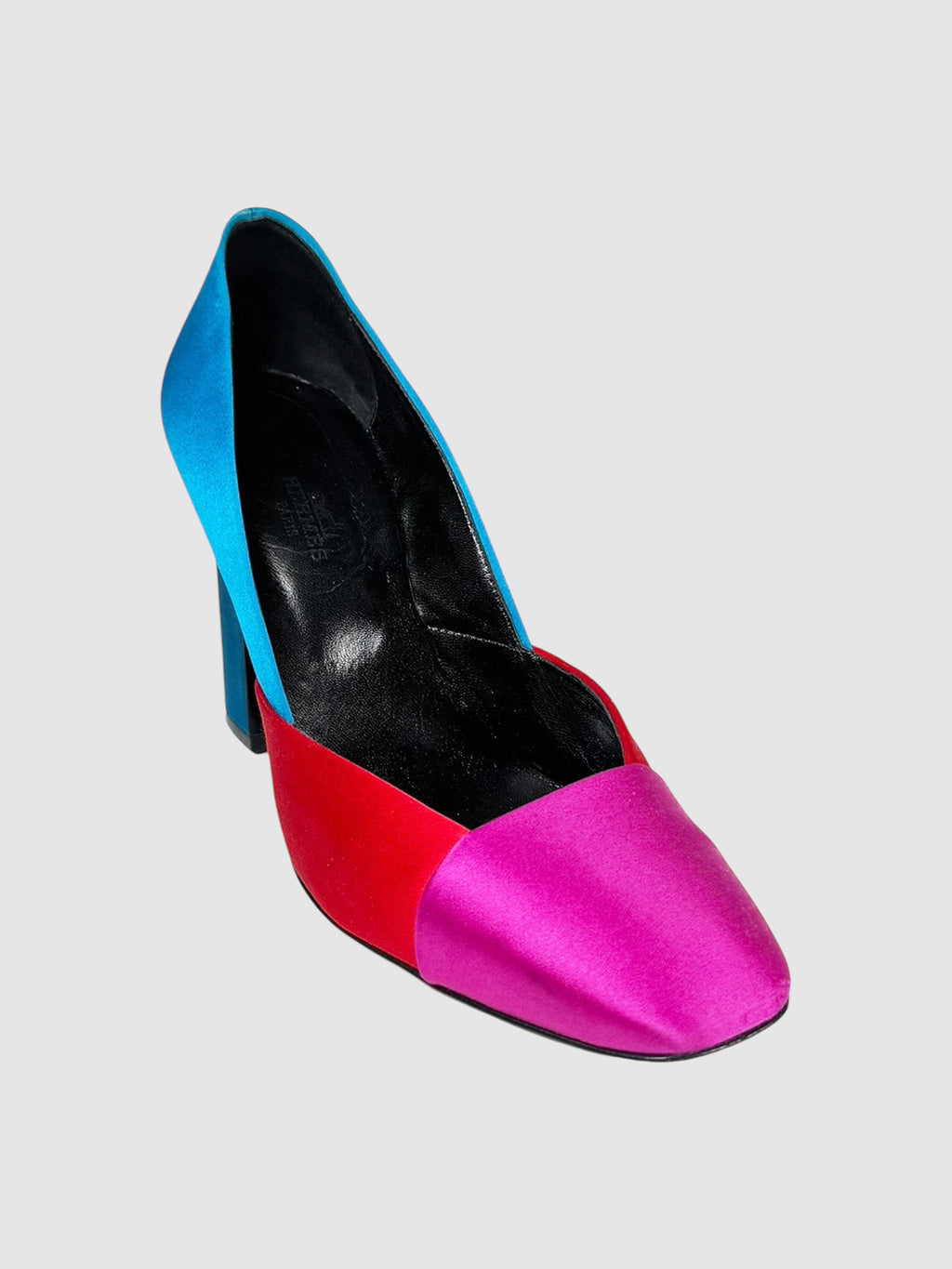 Colourblock Satin Pumps