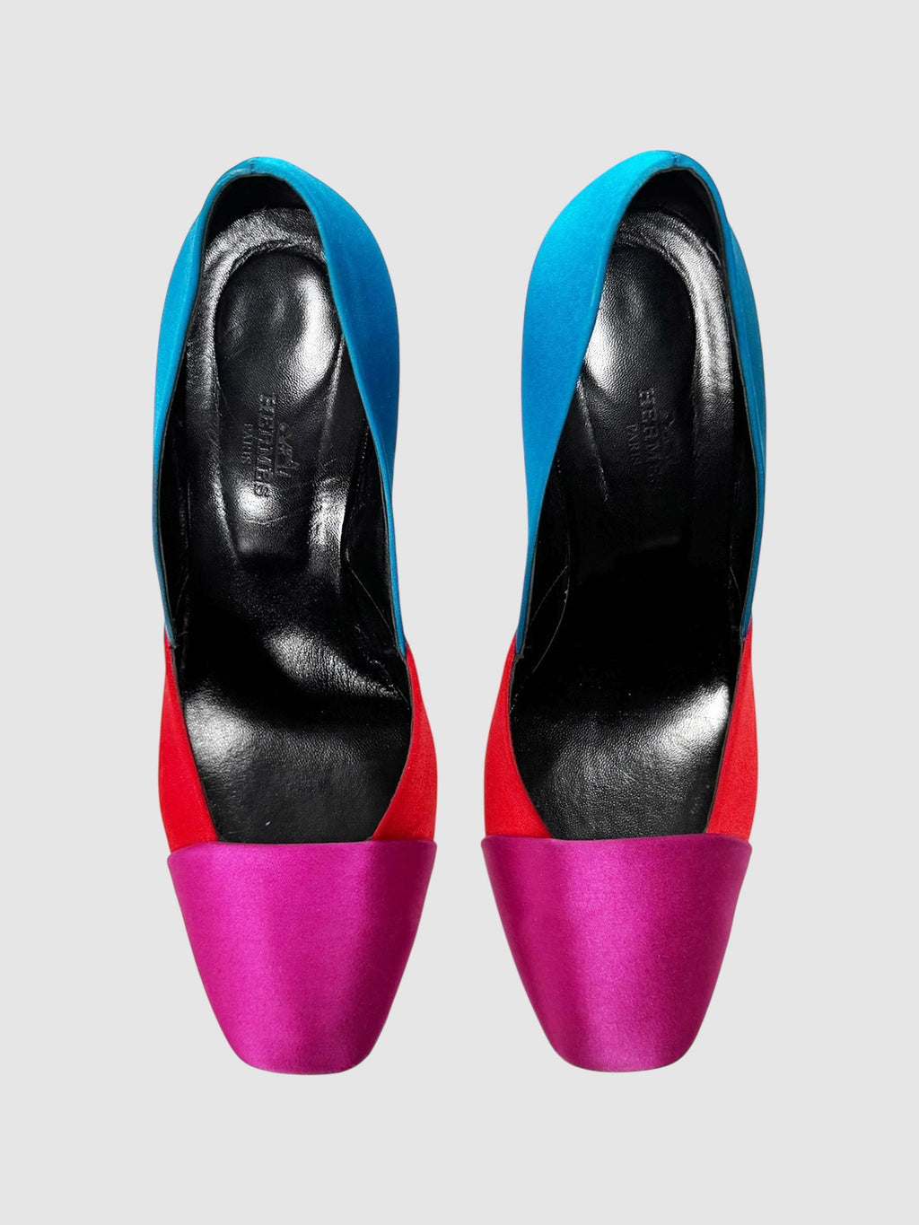 Colourblock Satin Pumps