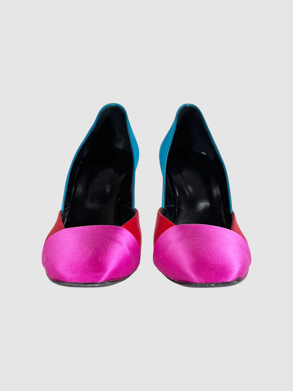 Colourblock Satin Pumps
