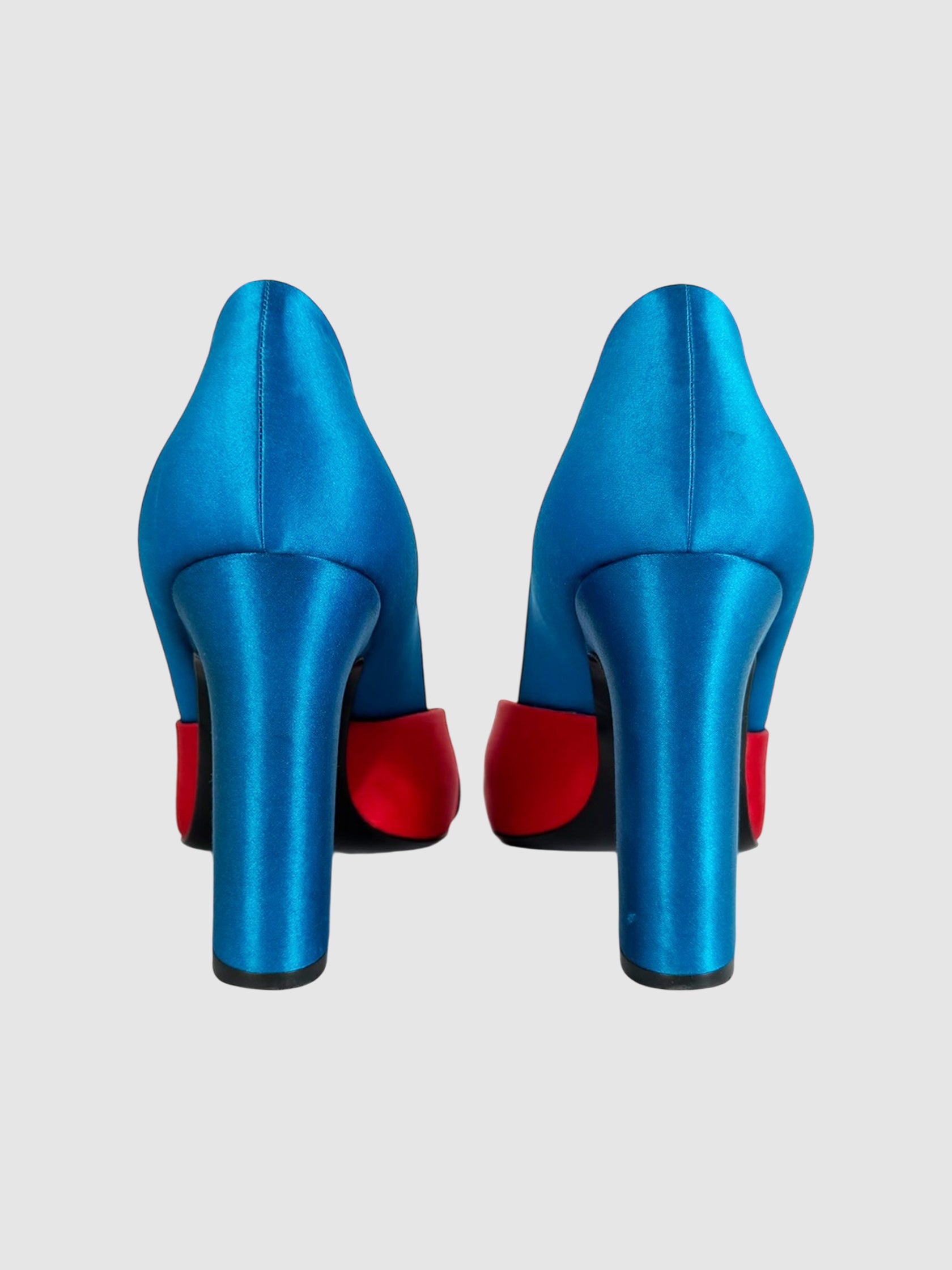 Colourblock Satin Pumps