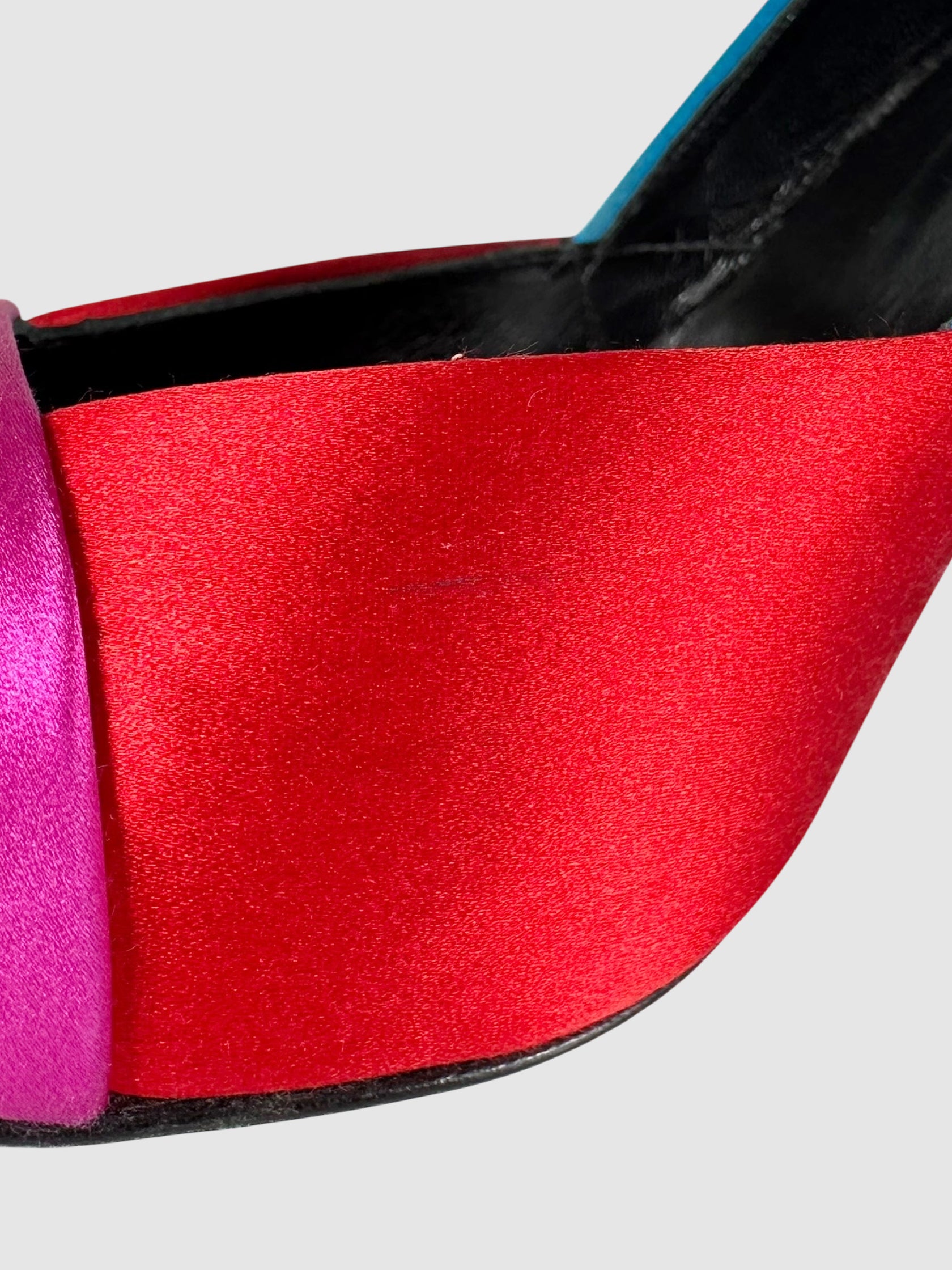 Colourblock Satin Pumps