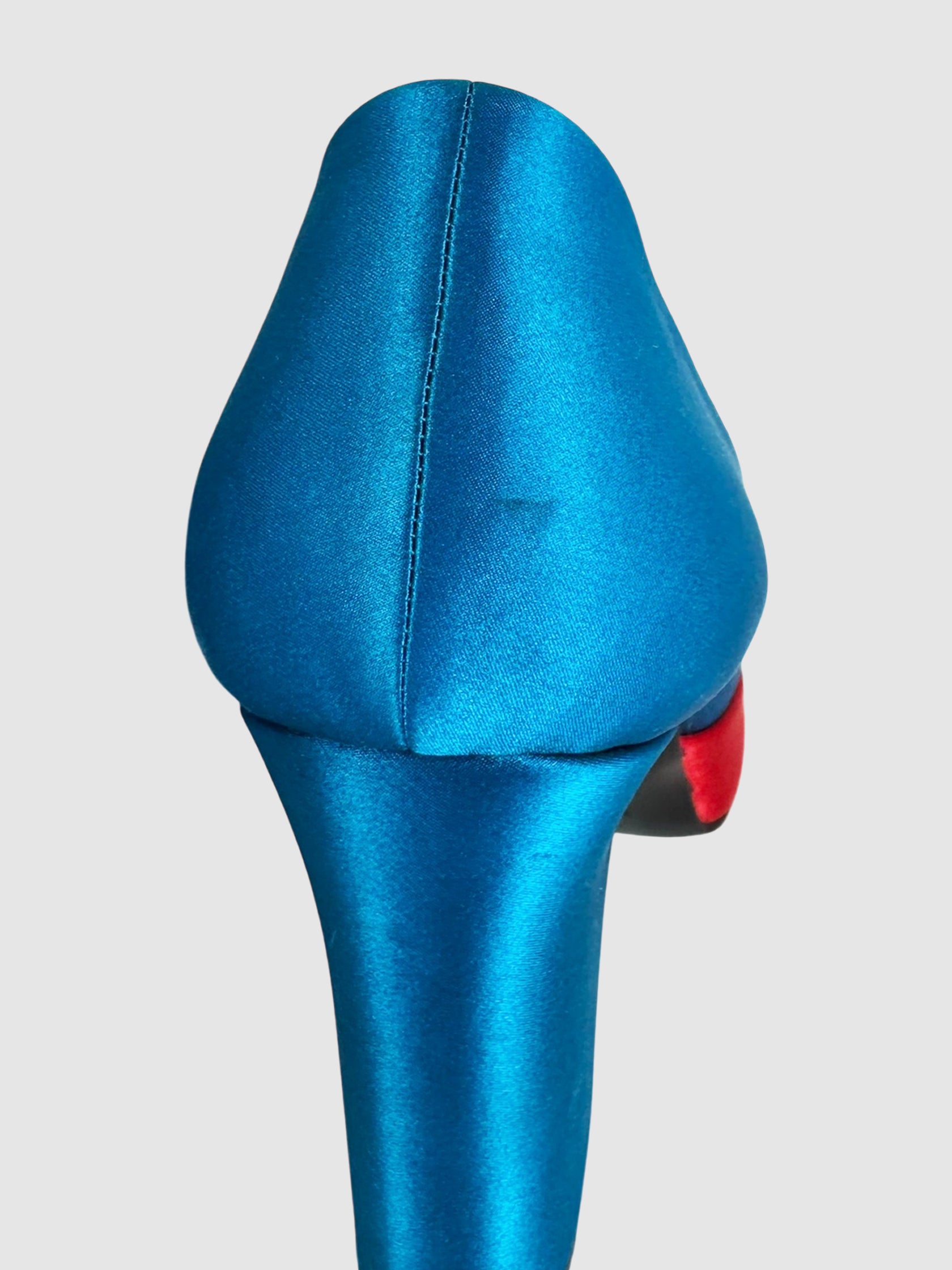 Colourblock Satin Pumps