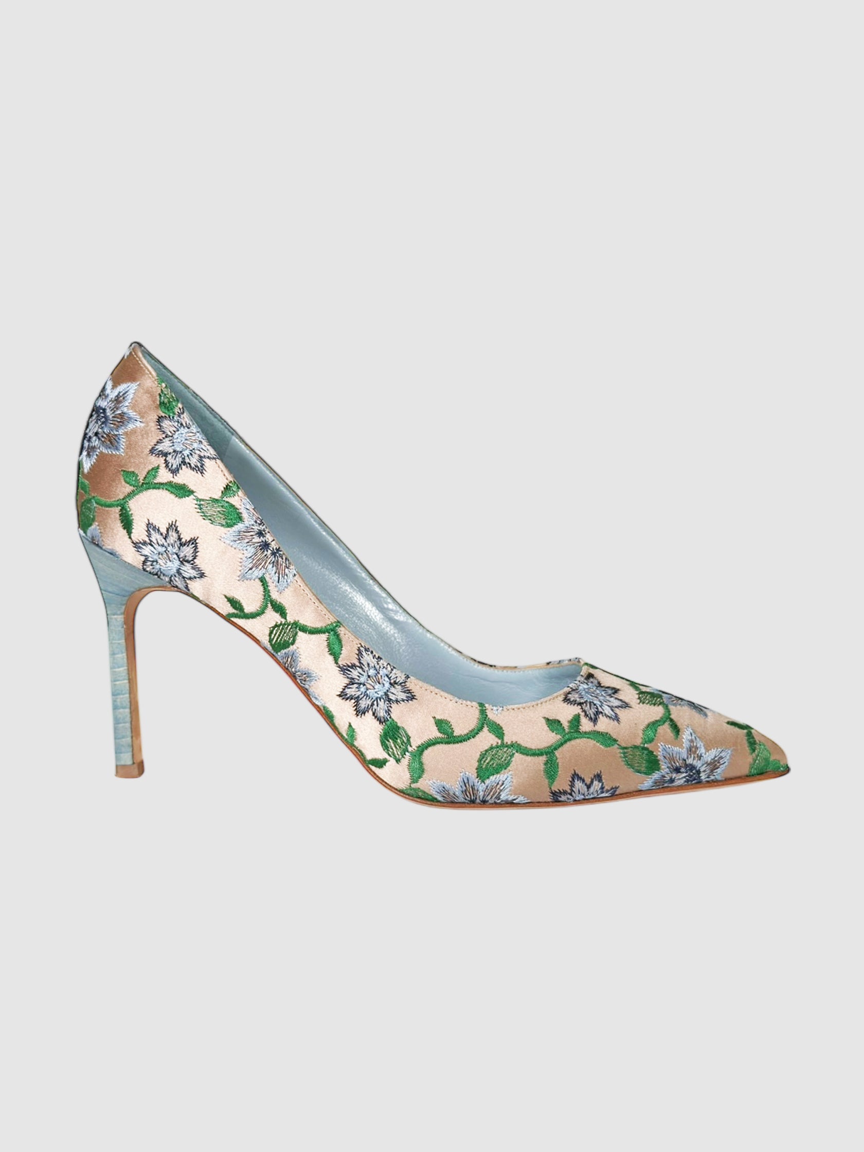 Satin Brocade Pumps