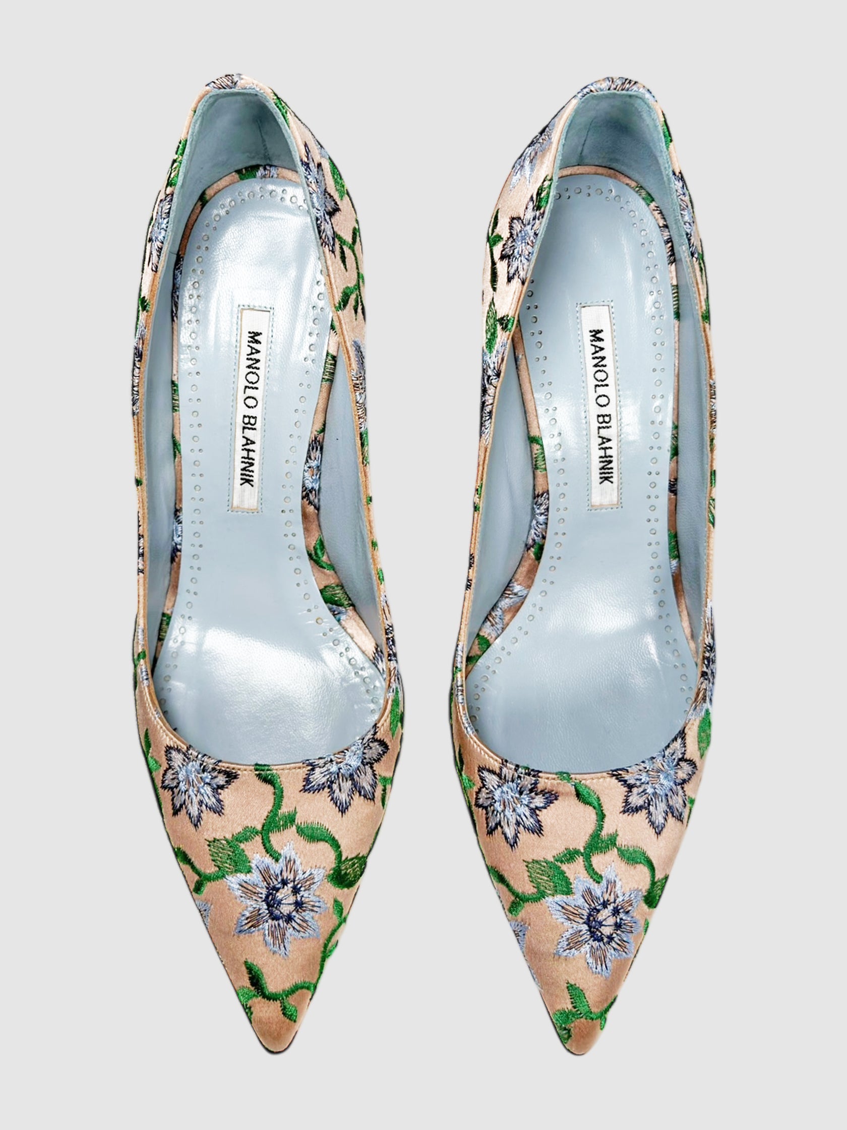 Satin Brocade Pumps