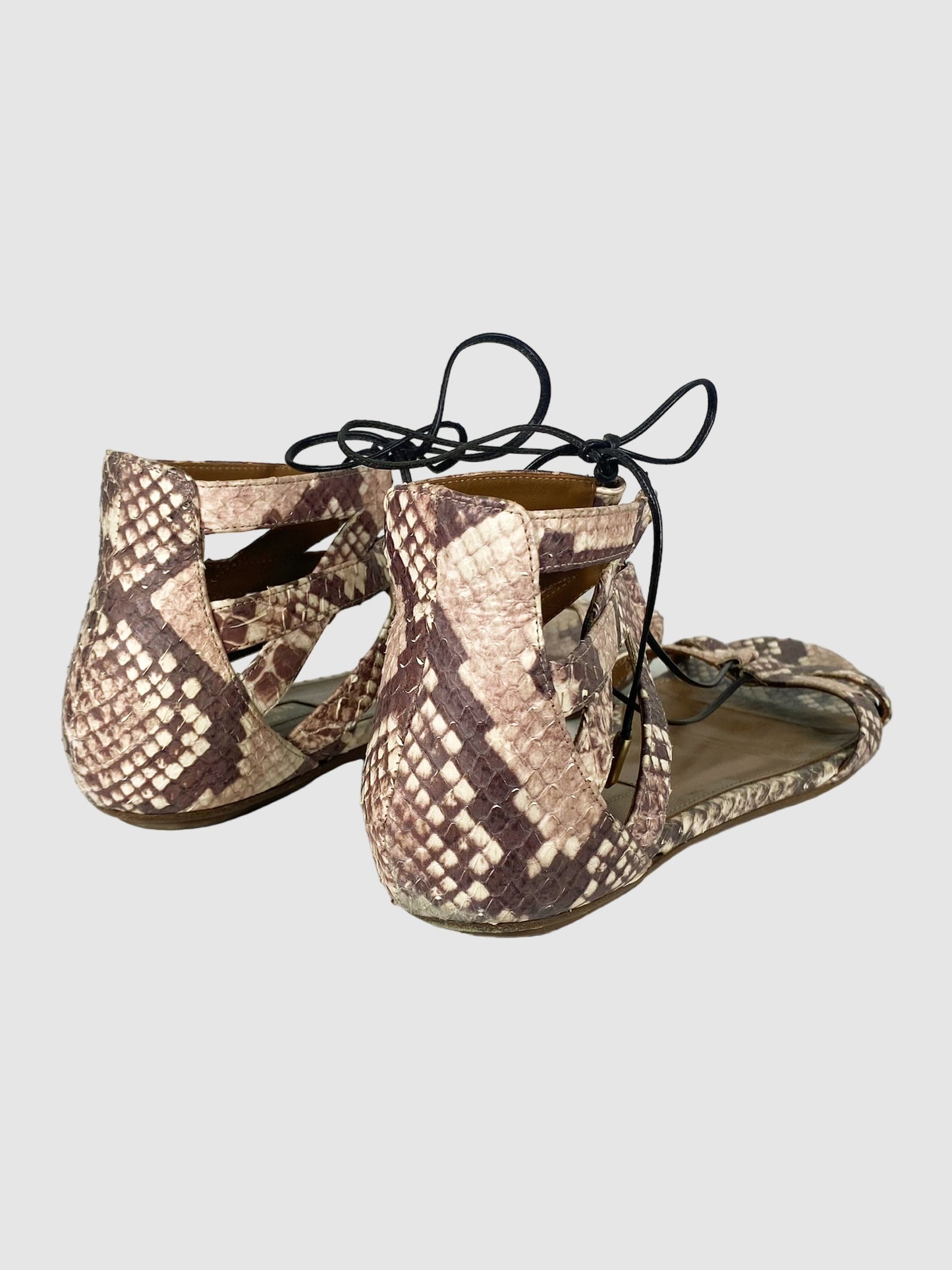 Reptile Print Sandals - Size 38.5