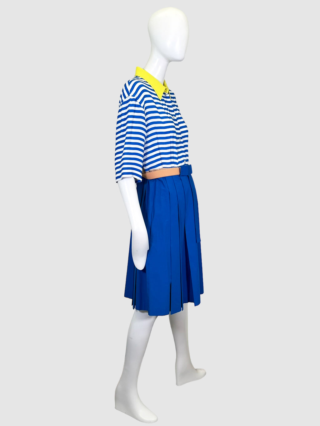Striped Pleated Dress - Size 44
