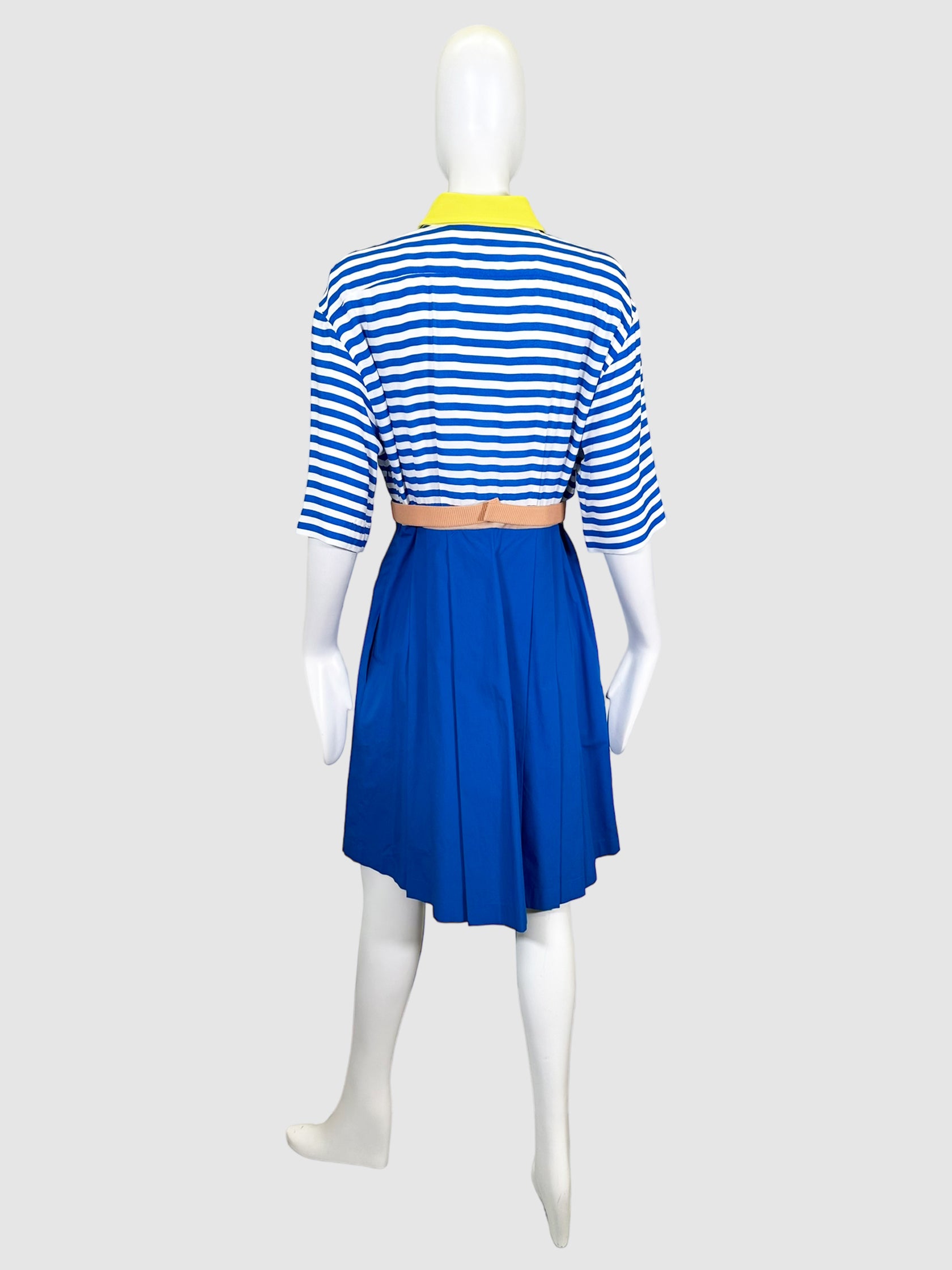 Striped Pleated Dress - Size 44