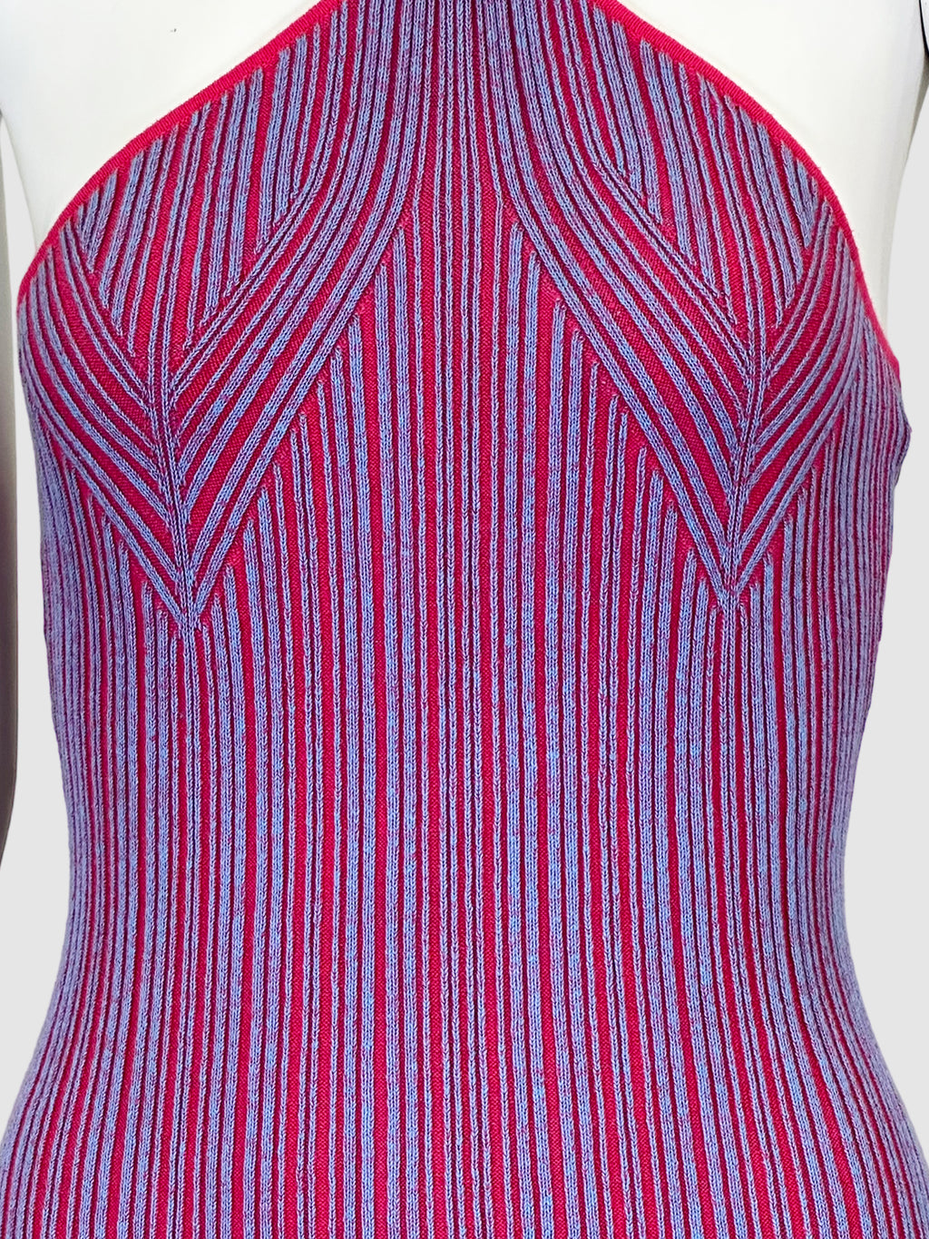 Anna Quan Strappy Ribbed Dress - Size 8