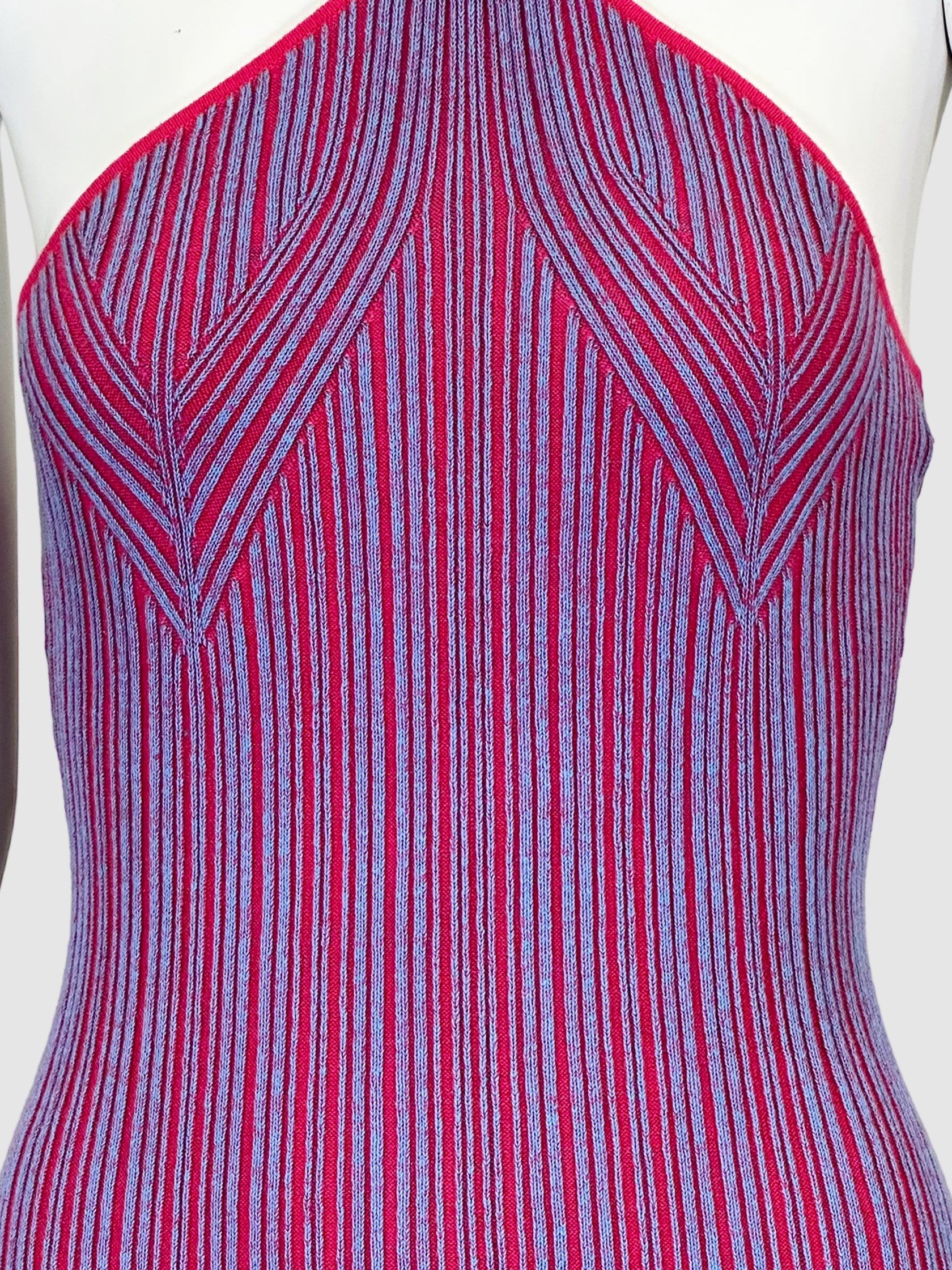 Anna Quan Strappy Ribbed Dress - Size 8