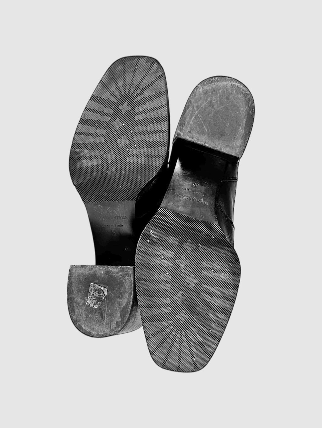 Studded Heeled Ankle Boots - Size 38