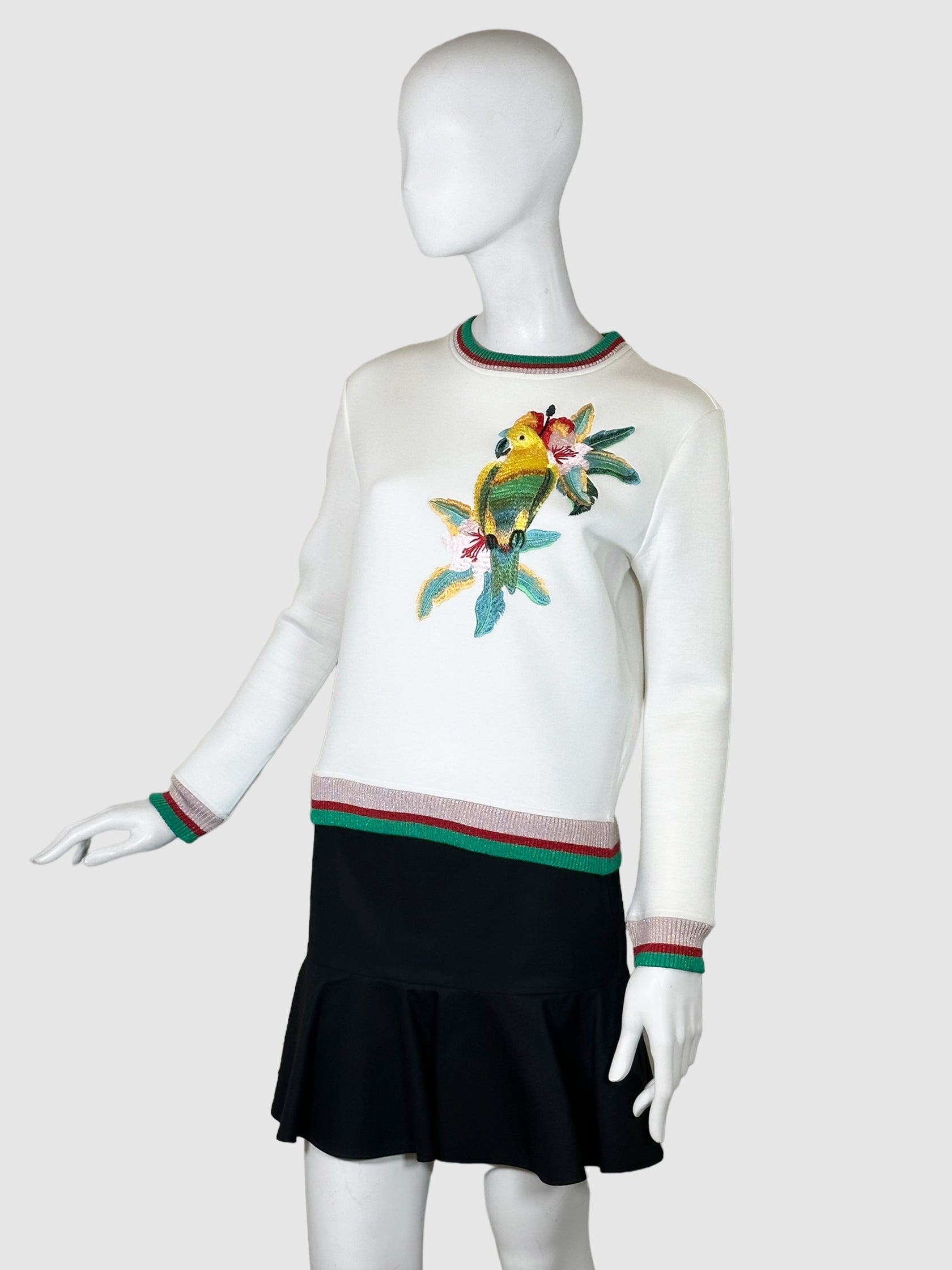 Maje Parrot Embroidery Sweatshirt - Size 1(S)