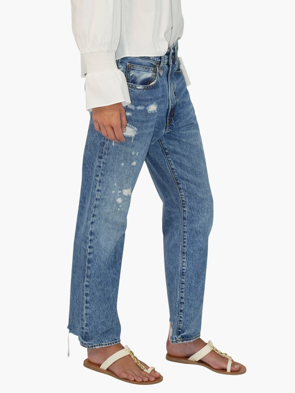 Distressed Boyfriend Jeans