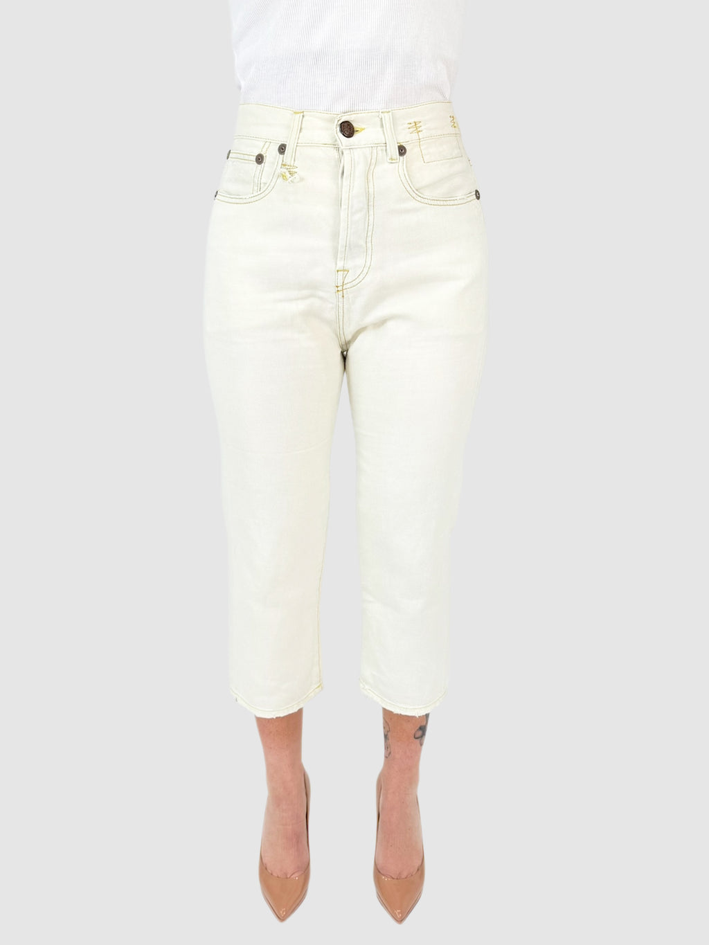 High Rise Capri Jeans