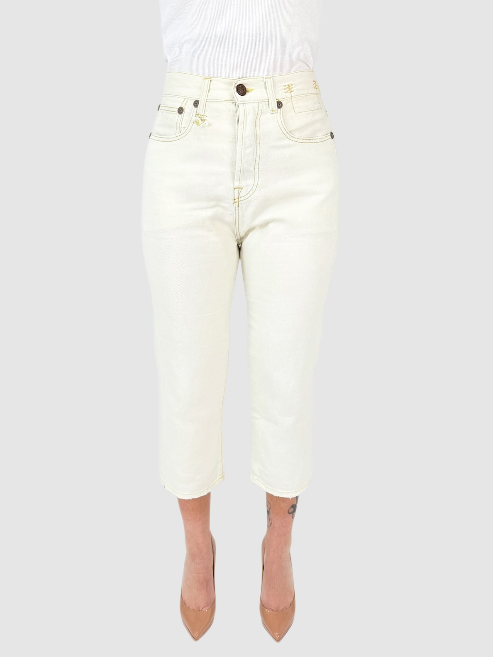 High Rise Capri Jeans