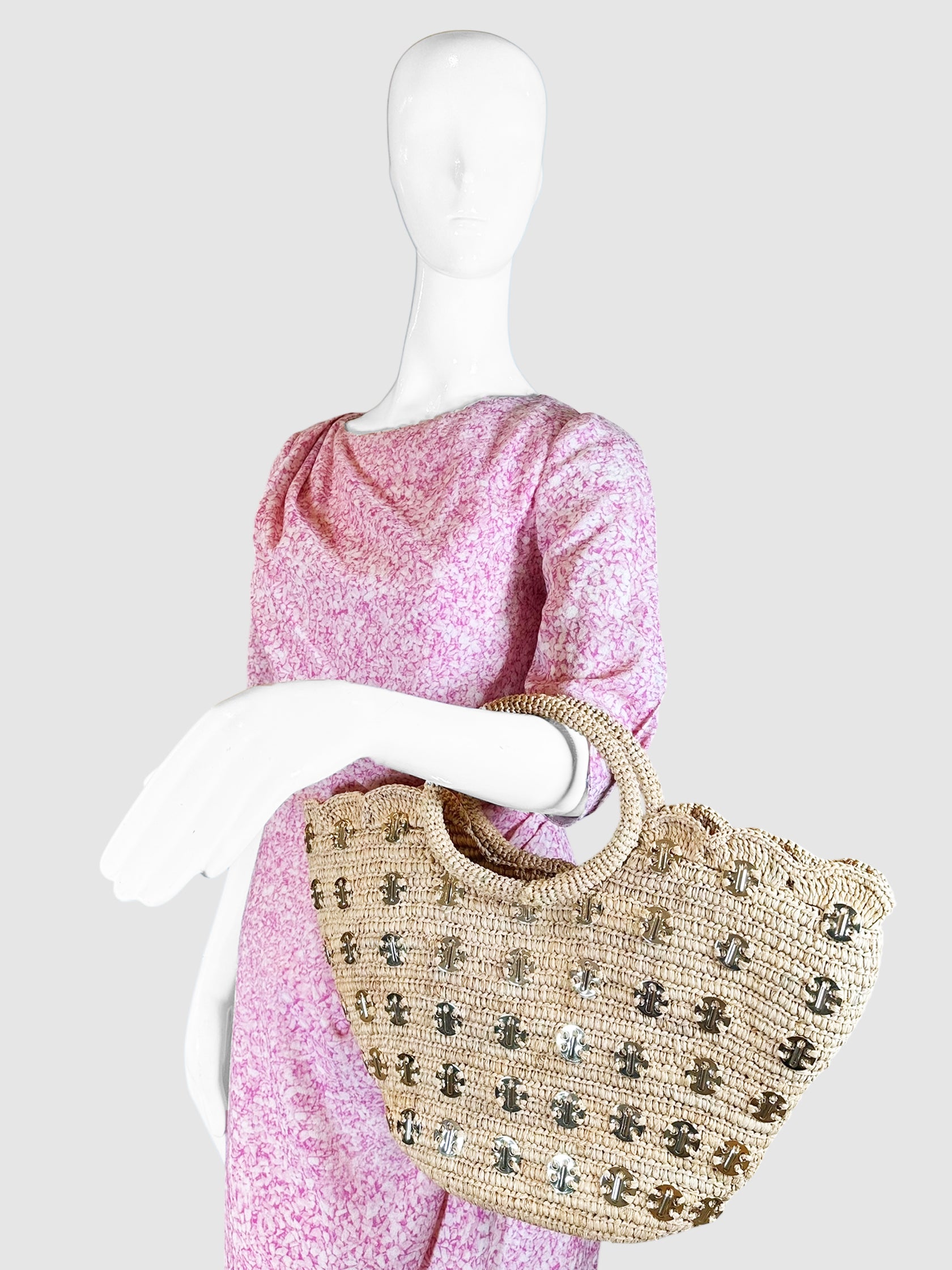 Embellished Basket Bag