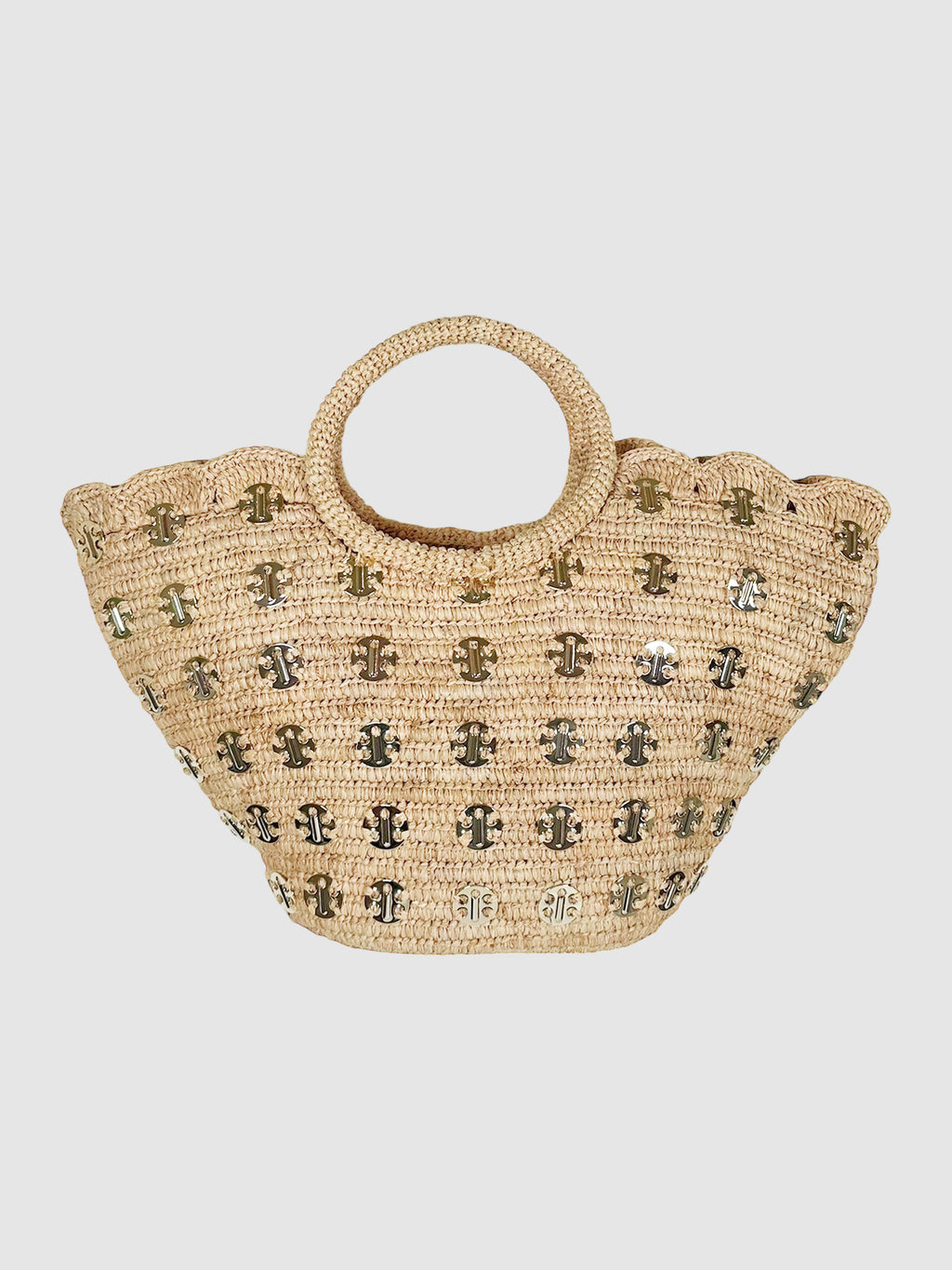 Embellished Basket Bag