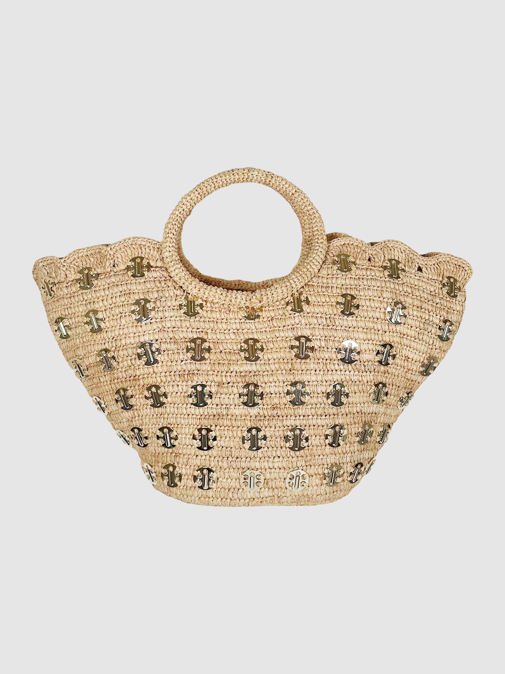 Embellished Basket Bag