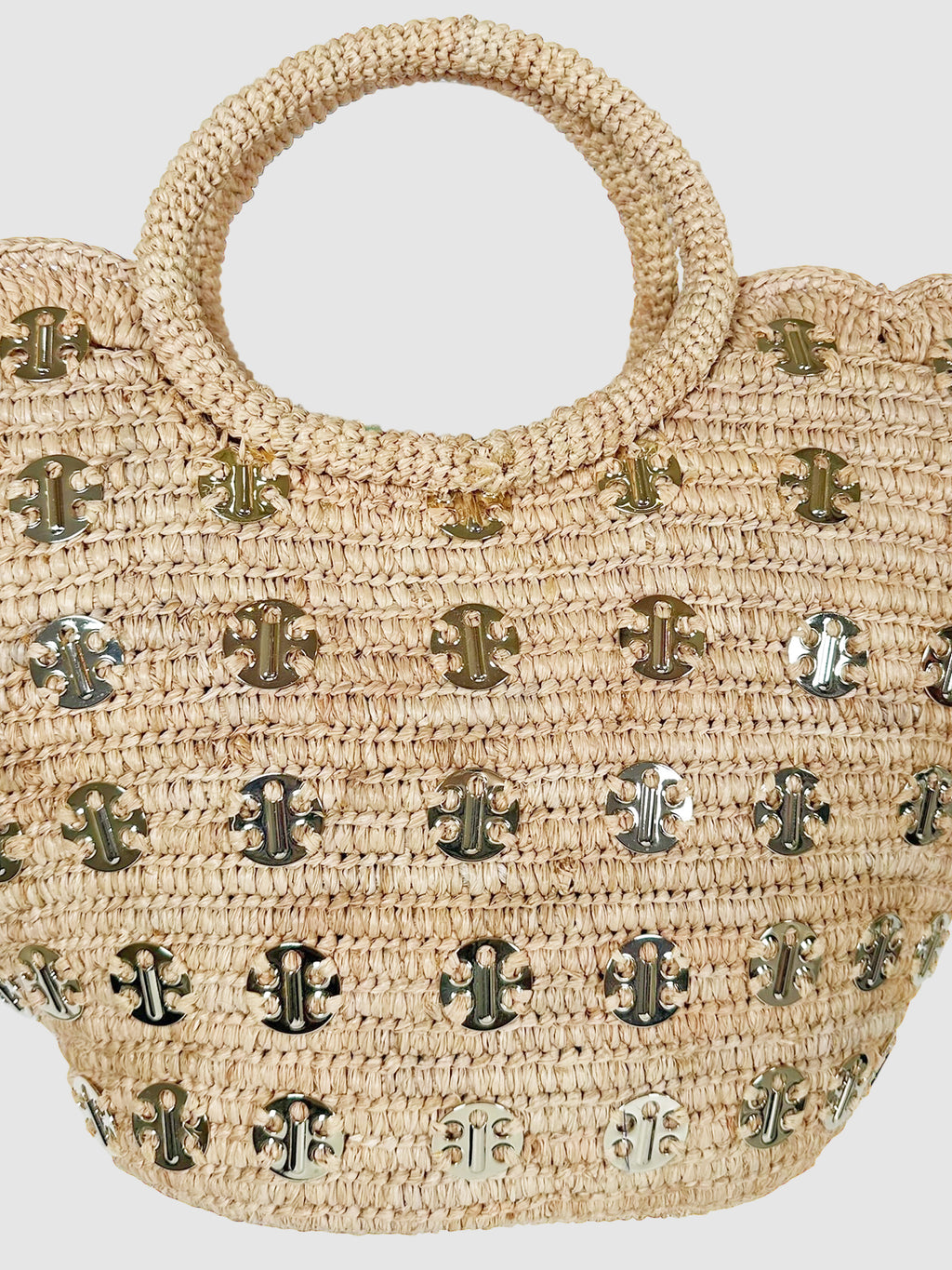 Embellished Basket Bag