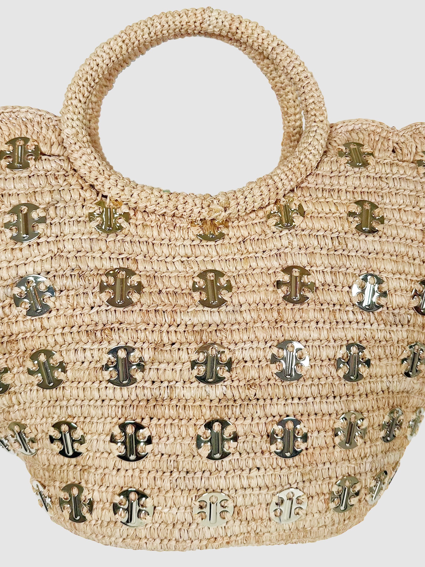 Embellished Basket Bag